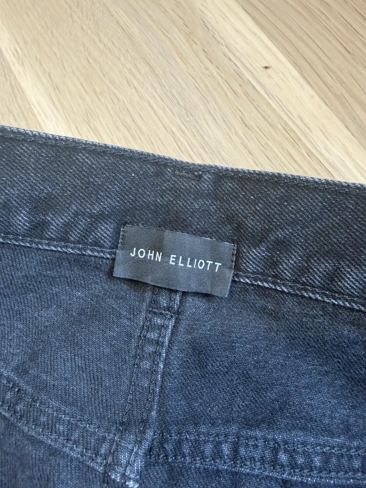 John Elliott John Elliot Painted Distressed Jeans Black Size 33 Size US 33 - 3 Thumbnail