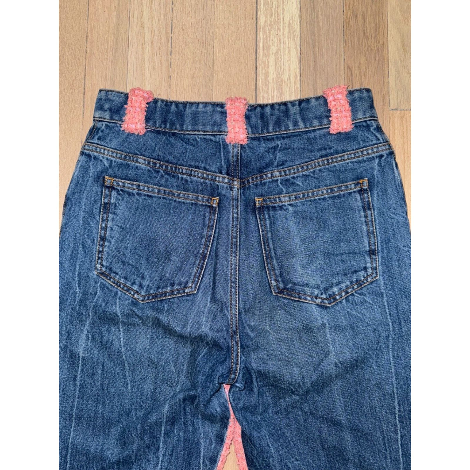 Chanel Chanel Gold Iridescent Tweed CC Logo Button Regular Jeans 38 Size 26" / US 2 / IT 38 - 17 Thumbnail