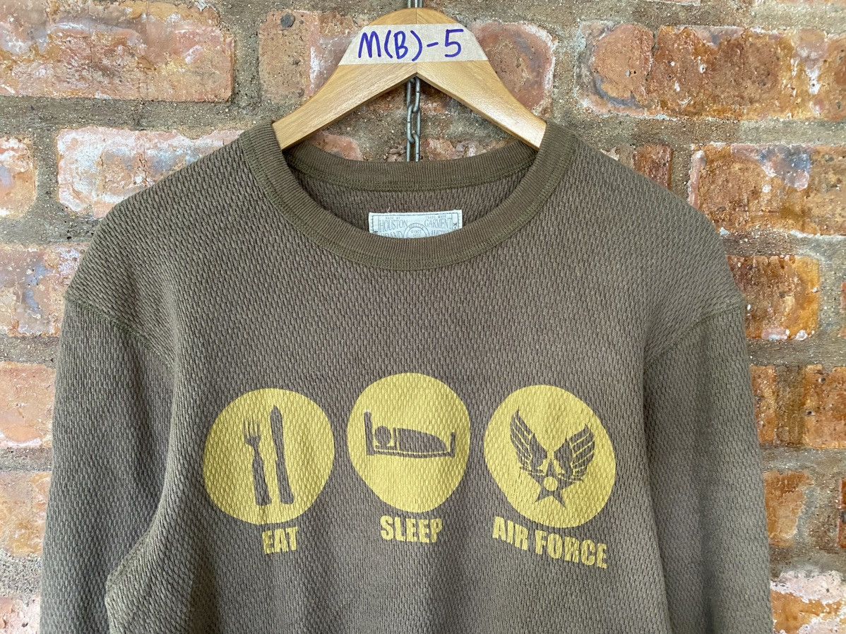 Buzz Rickson's 1990s Eat Sleep Air Force Thermal wafer STOP War Size US L / EU 52-54 / 3 - 3 Thumbnail