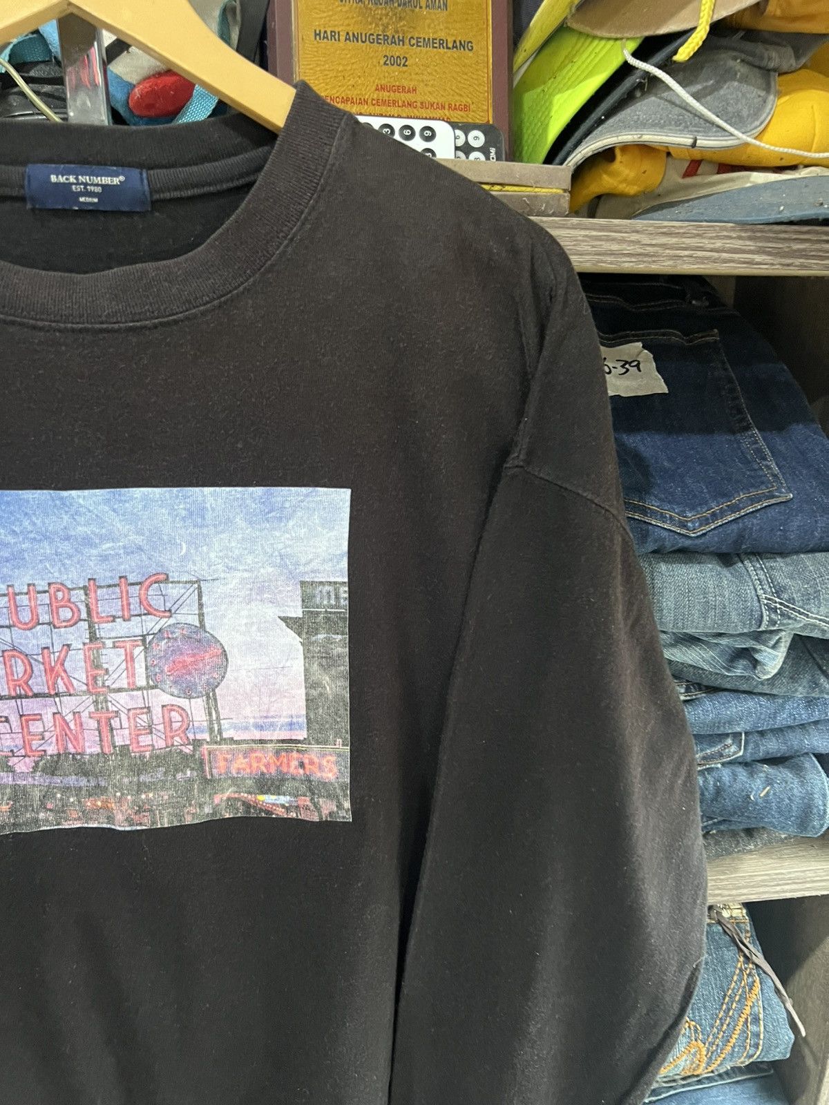 Japanese Brand 🔥Back Number Public Market Center Long Sleeve Size US L / EU 52-54 / 3 - 7 Thumbnail