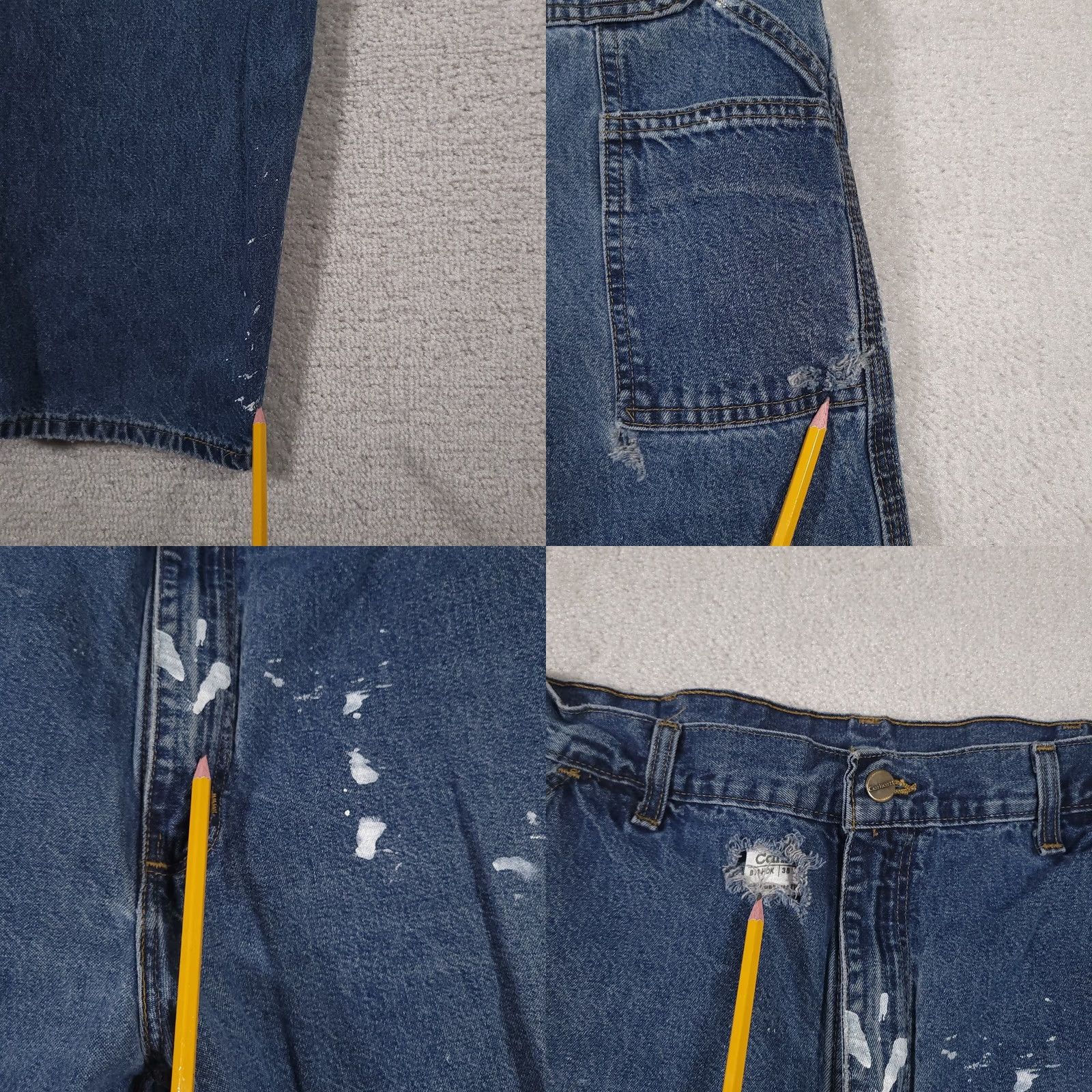 Carhartt Carhartt B13 Dungaree Carpenter Denim Jeans Blue Mens 38x32 Grunge Workwear Size US 38 / EU 54 - 10 Thumbnail