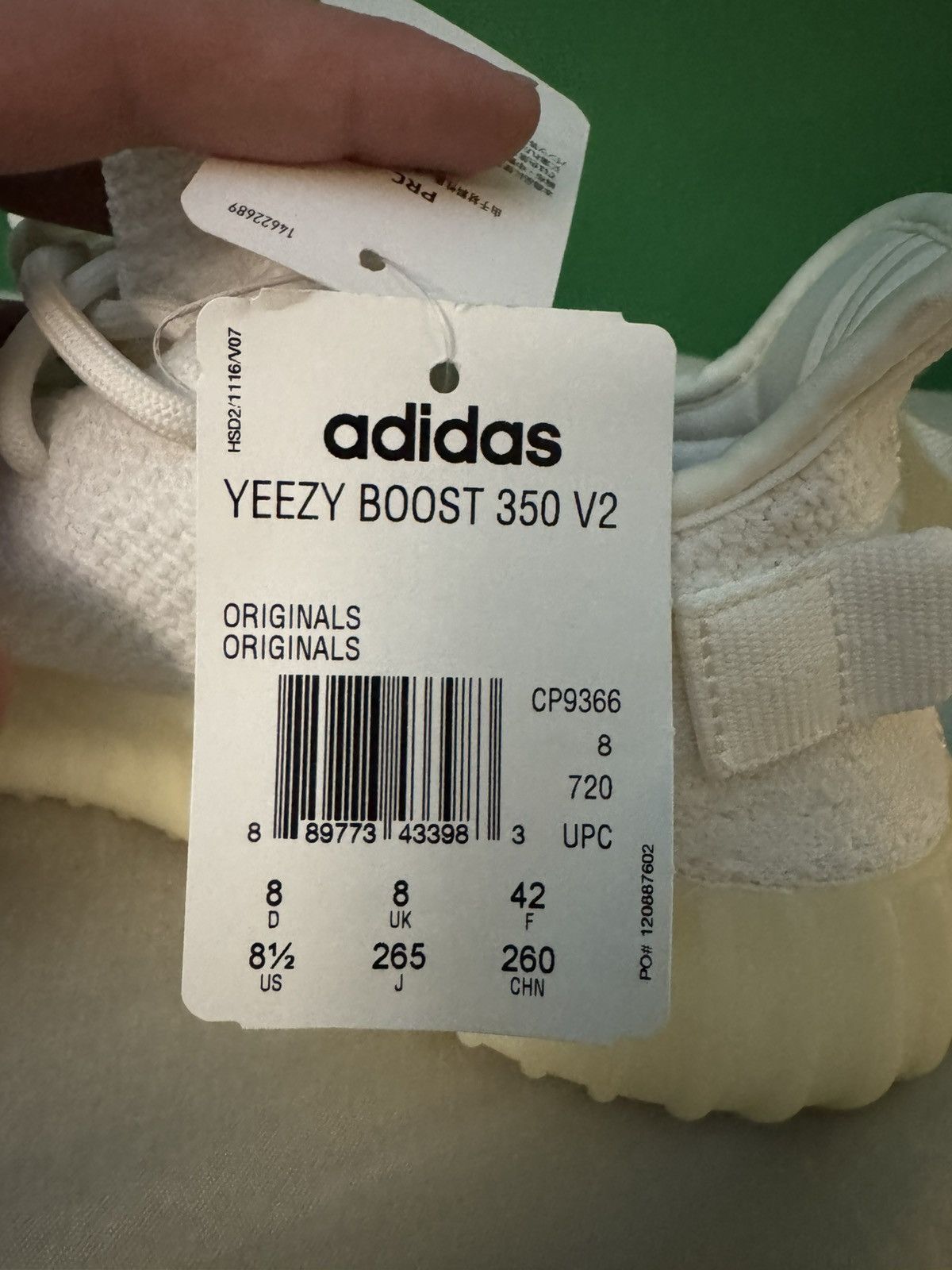 Adidas Adidas Yeezy boost 350 v2 cream 2017 Size US 8.5 / EU 41-42 - 8 Thumbnail