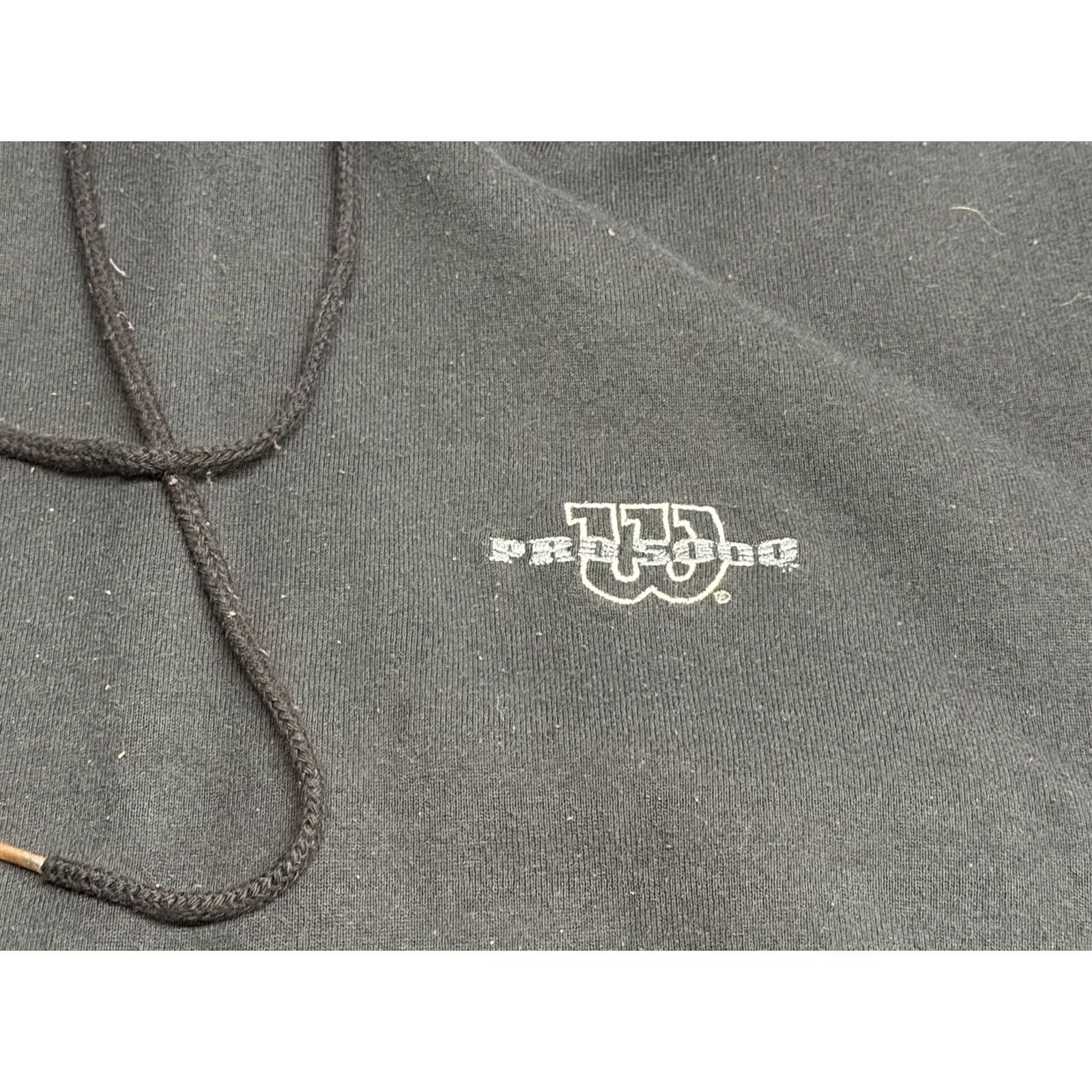 Wilson VINTAGE Wilson Hoodie Mens XL Black Sweatshirt Logo Embroidered Hoodie Pullover City College USA 90s Mens Size US XL / EU 56 / 4 - 3 Thumbnail