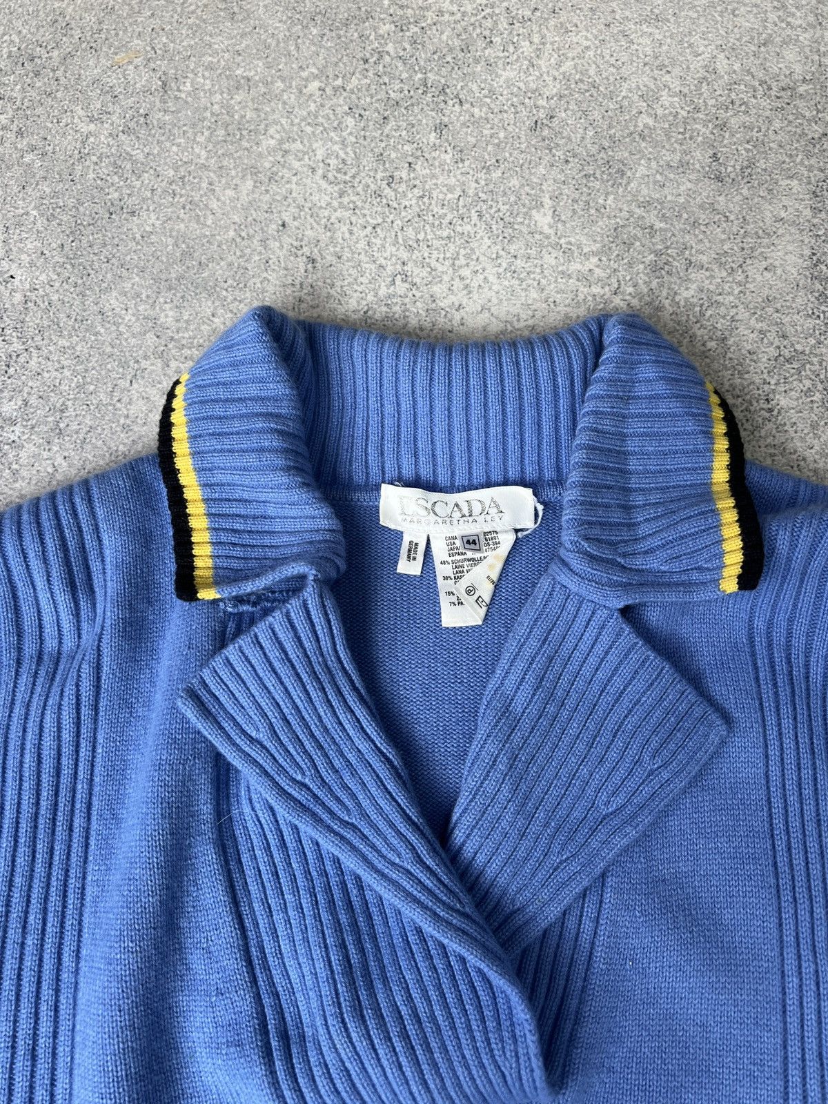 Escada × Vintage Vintage Escada Blue Women’s Sweater Rare Size M / US 6-8 / IT 42-44 - 4 Thumbnail