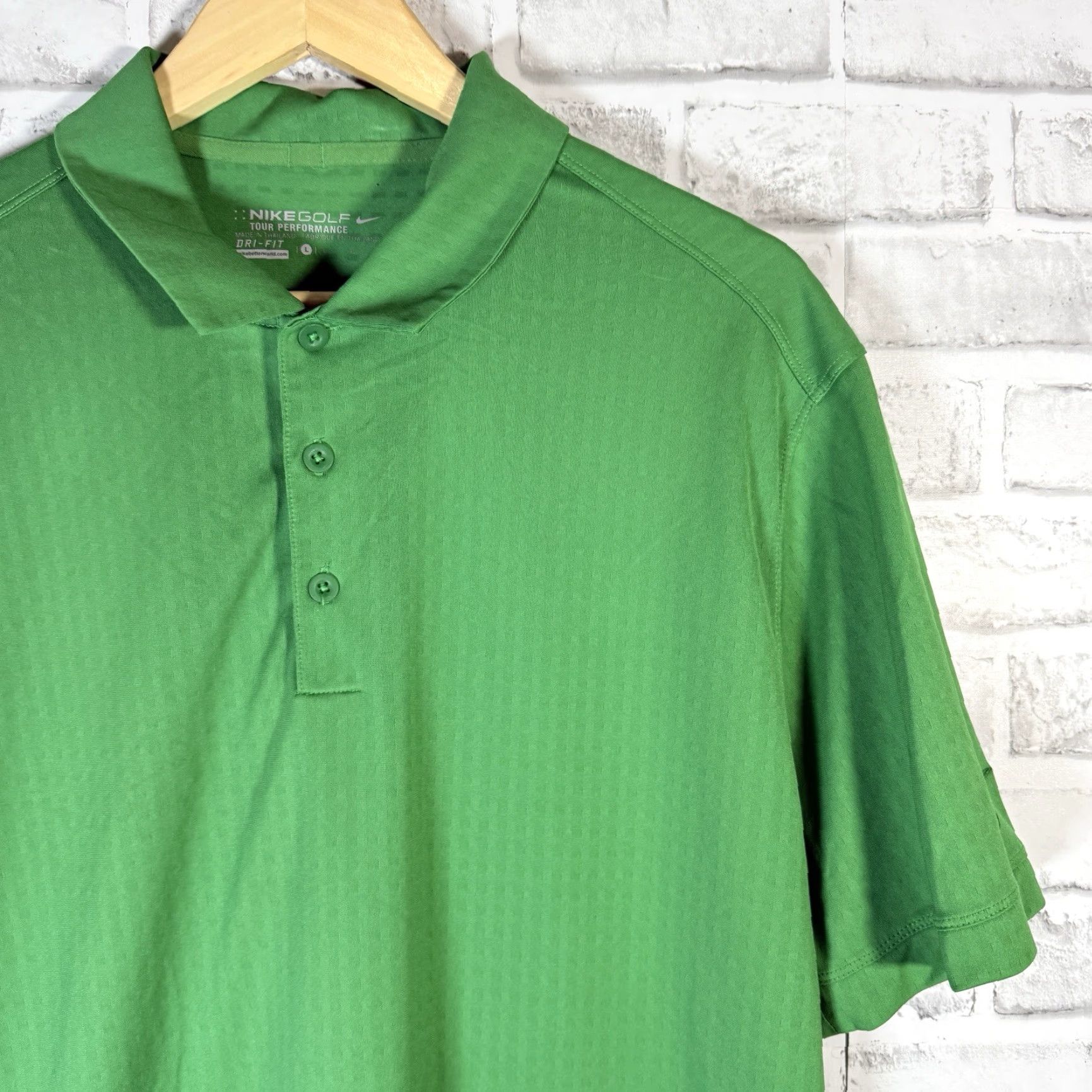 Nike Nike Golf Dri-Fit Polo Shirt Mens L Athletic Shirt Green Size US L / EU 52-54 / 3 - 2 Thumbnail