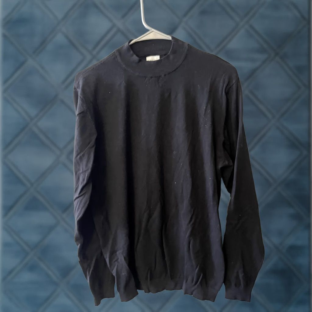 Zara ZARA Men's Black Knit Pullover Sweater Long Sleeve Crew Neck Size L Size US L / EU 52-54 / 3 - 1 Thumbnail