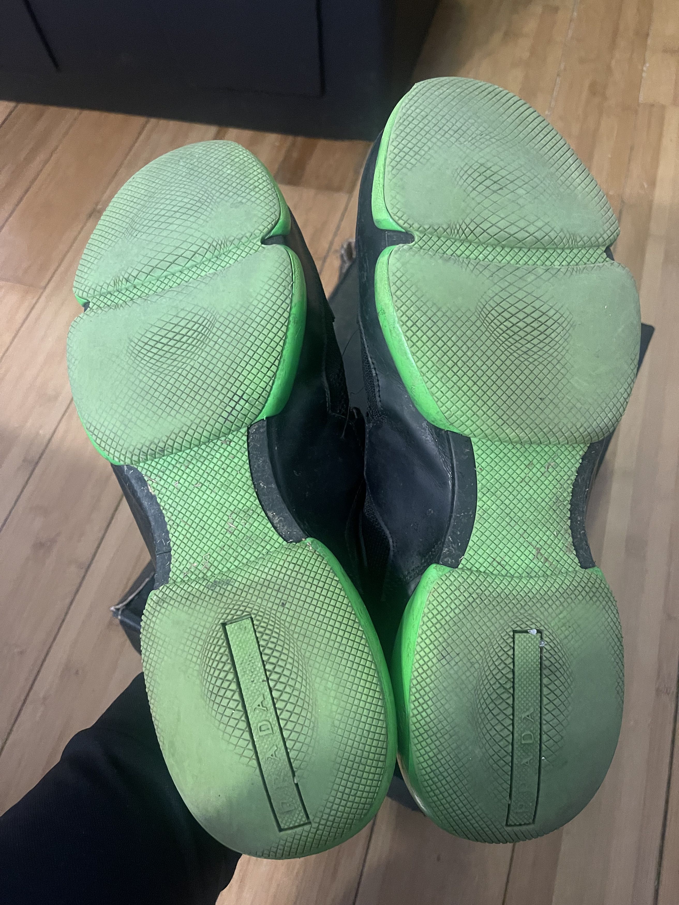 Prada Prada Sneaker Cloudburst Black Lime Green Size US 13 / EU 46 - 4 Thumbnail