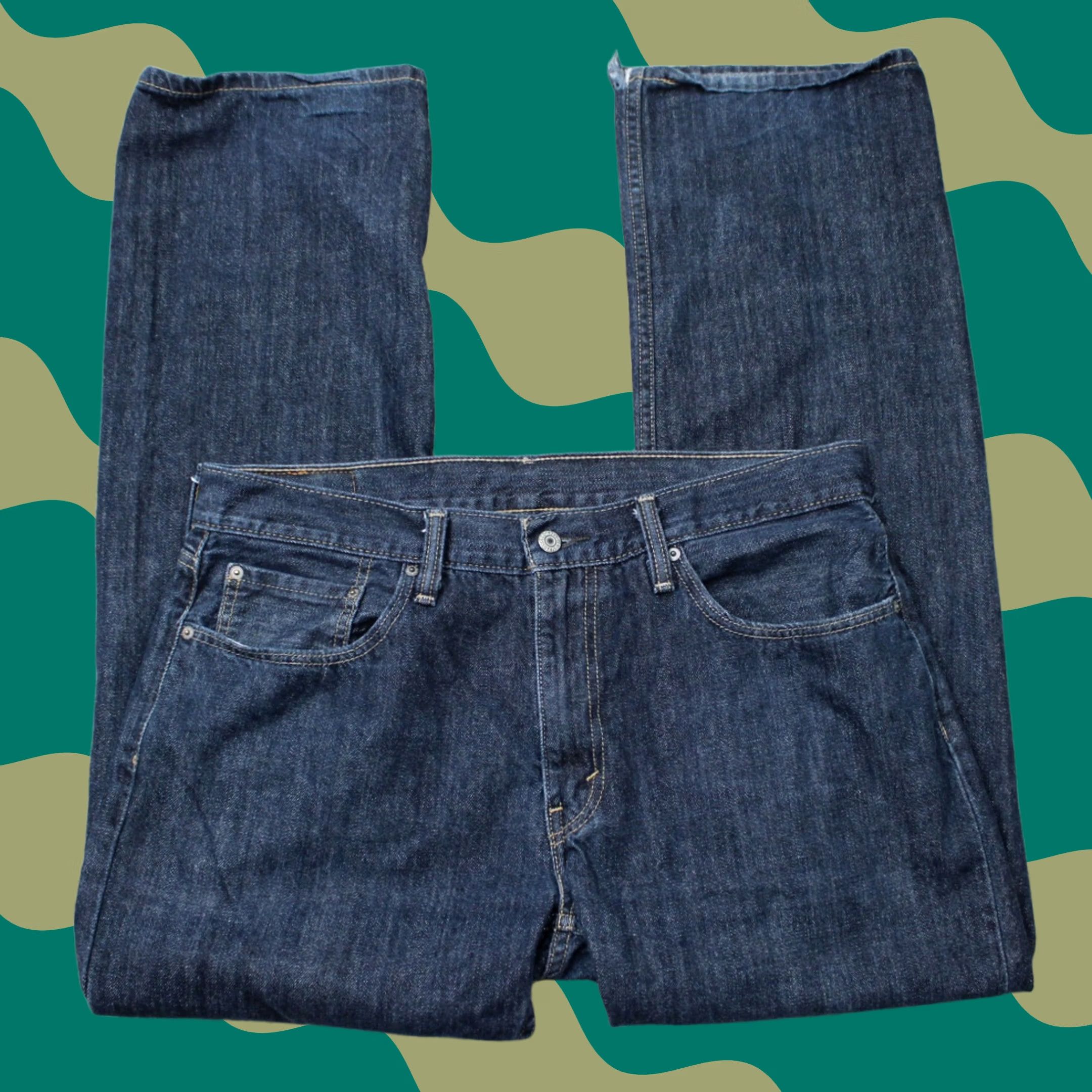 Levi's Levi's 559 Jeans Mens 36x32 Blue Relaxed Straight 5-Pocket Denim 100% Cotton Size US 36 / EU 52 - 1 Thumbnail