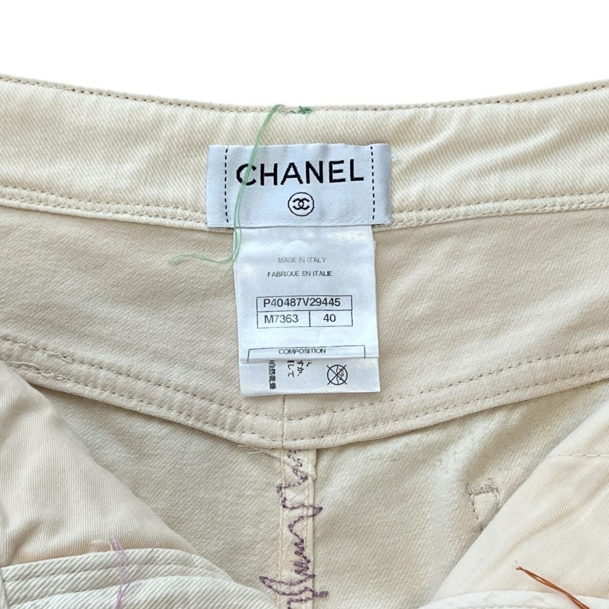 Chanel CHANEL Vintage Stitch Detail Straight Denim Pants Size US 40 / EU 56 - 5 Thumbnail