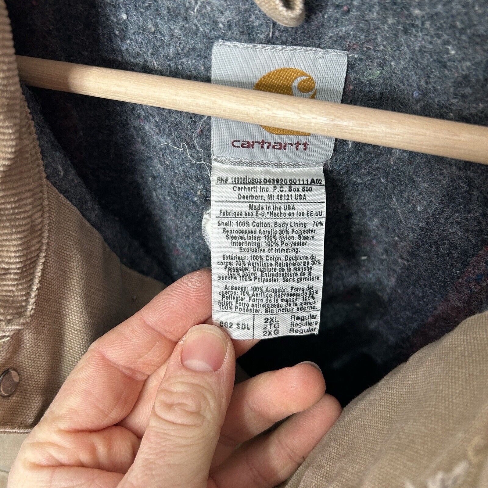 Carhartt Vintage Carhartt Blanket-Lined Chore Coat “Saddle” C02 SDL Size US XXL / EU 58 / 5 - 8 Thumbnail