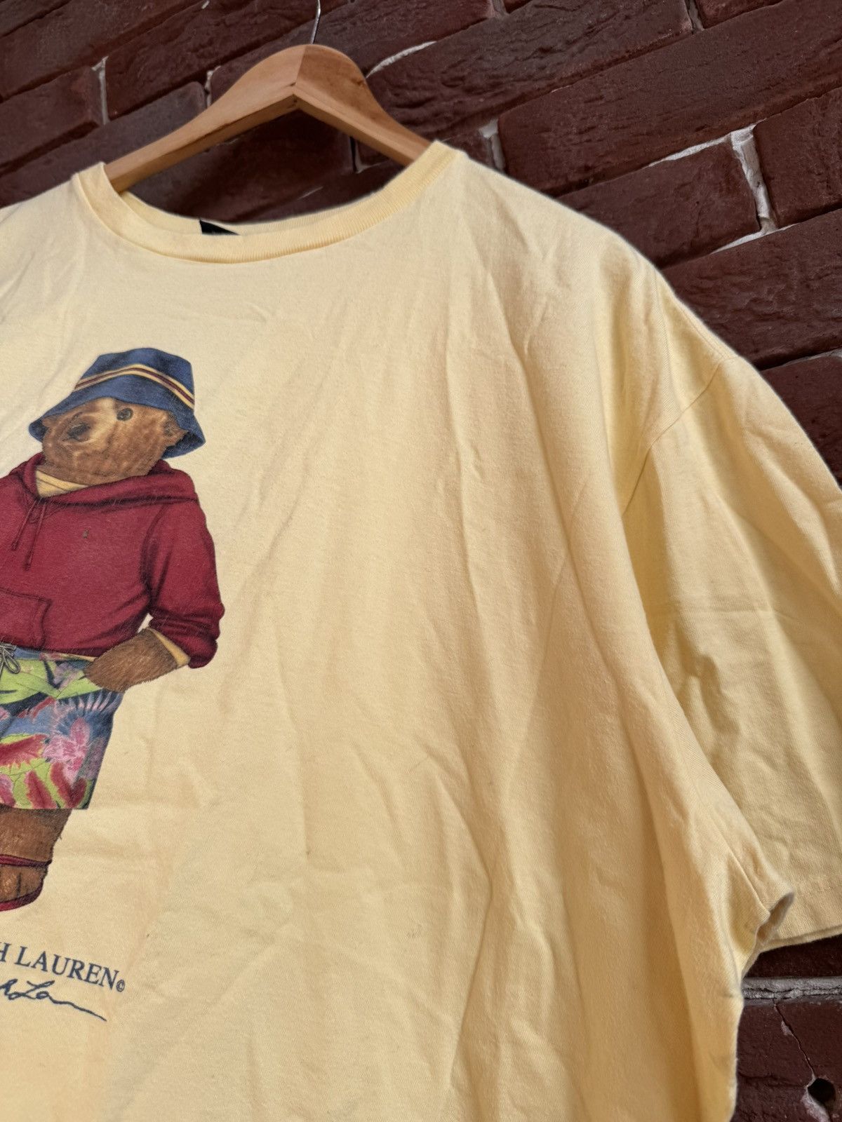 Polo Ralph Lauren Vintage Polo Bear Ralph Lauren Tshirt Yellow 2XL Streetwear Size US XXL / EU 58 / 5 - 7 Thumbnail