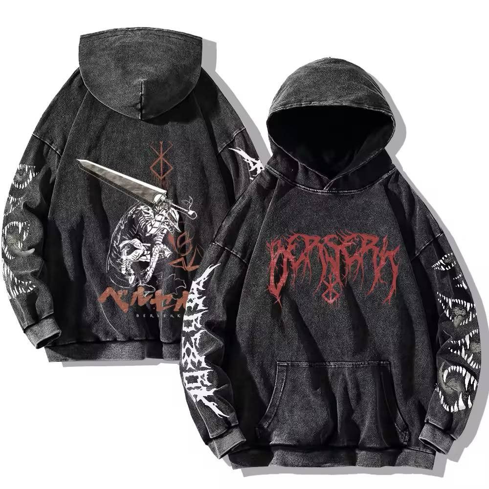 Japanese Brand × Vintage vintage y2k hoodie with gothic print Size US L / EU 52-54 / 3 - 1 Thumbnail
