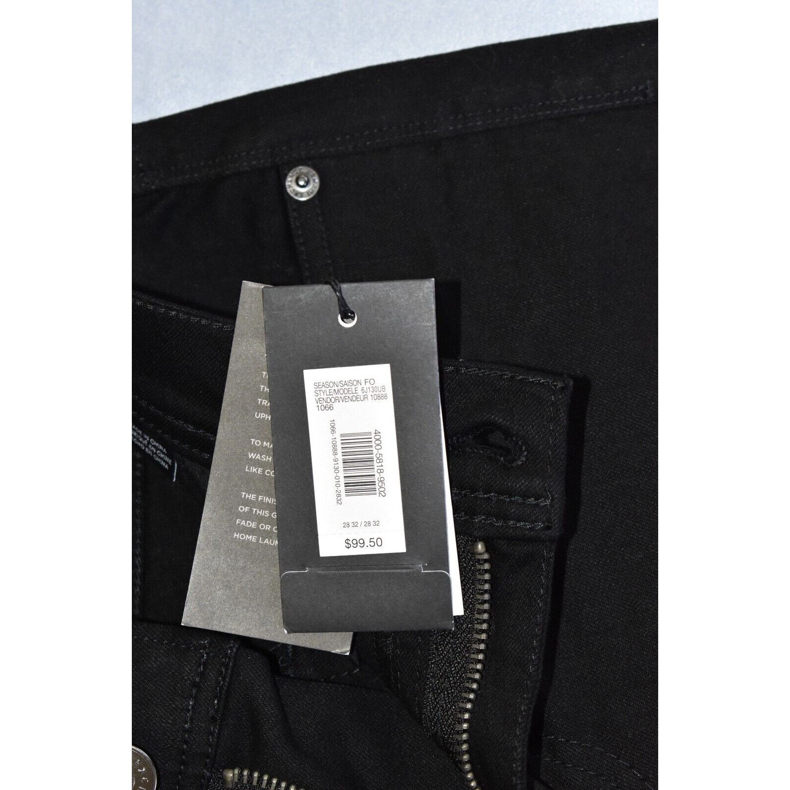 Armani Exchange B0 NWT ARMANI EXCHANGE Black Skinny Jambe Etroite Jeans 28 R Size 28" / US 6 / IT 42 - 9 Thumbnail