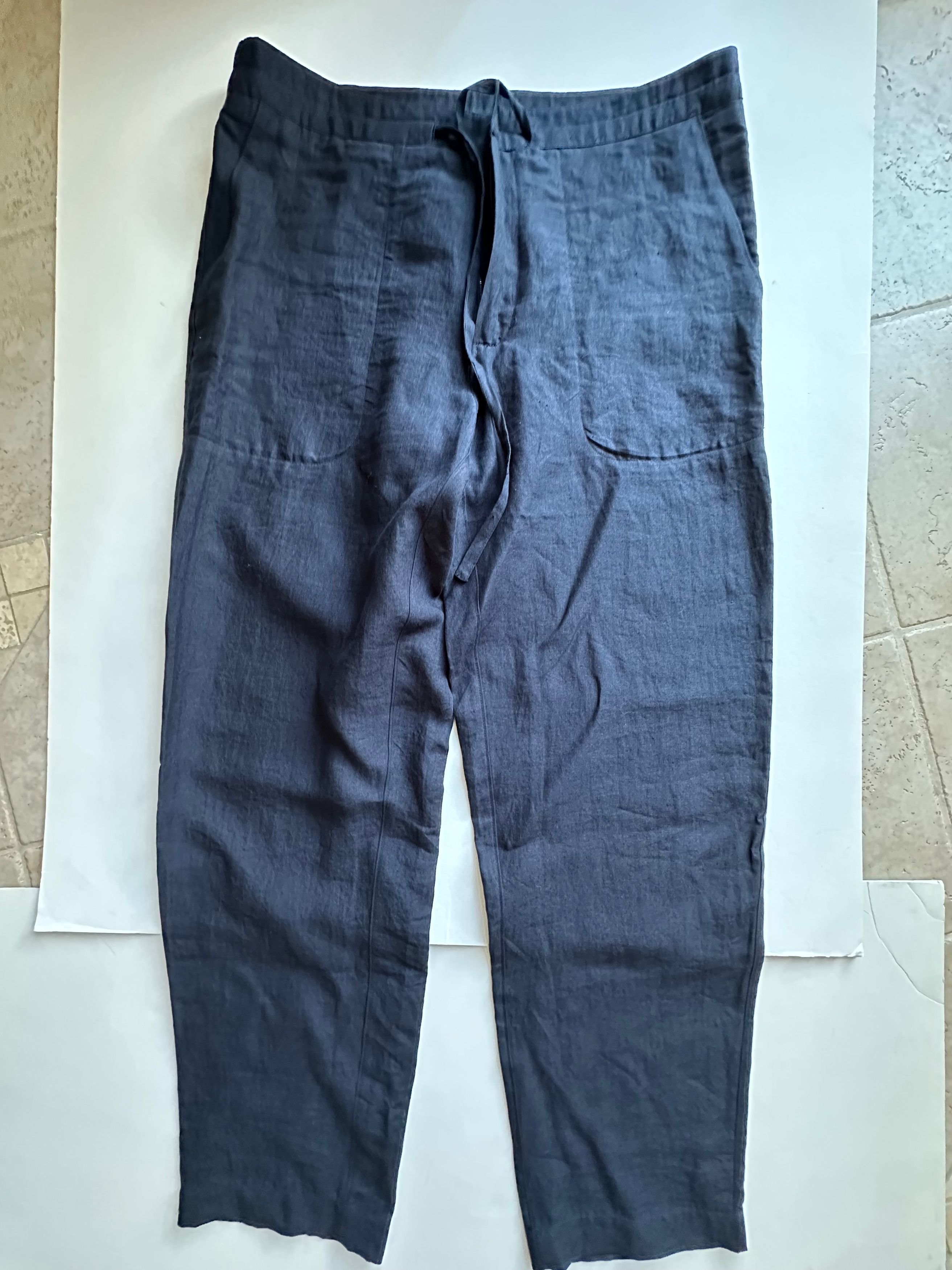 Richard James Richard James Linen Drawstring Pants - Navy - 38R (NWT) Size US 38 / EU 54 - 1 Thumbnail