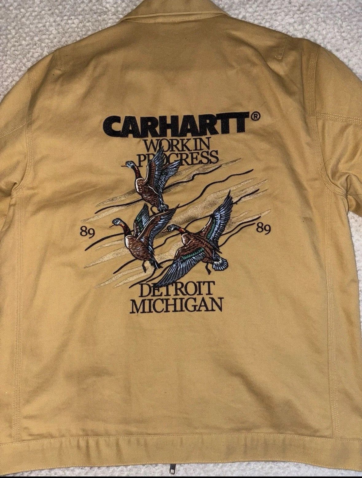 Carhartt duck embroidered chore jacket