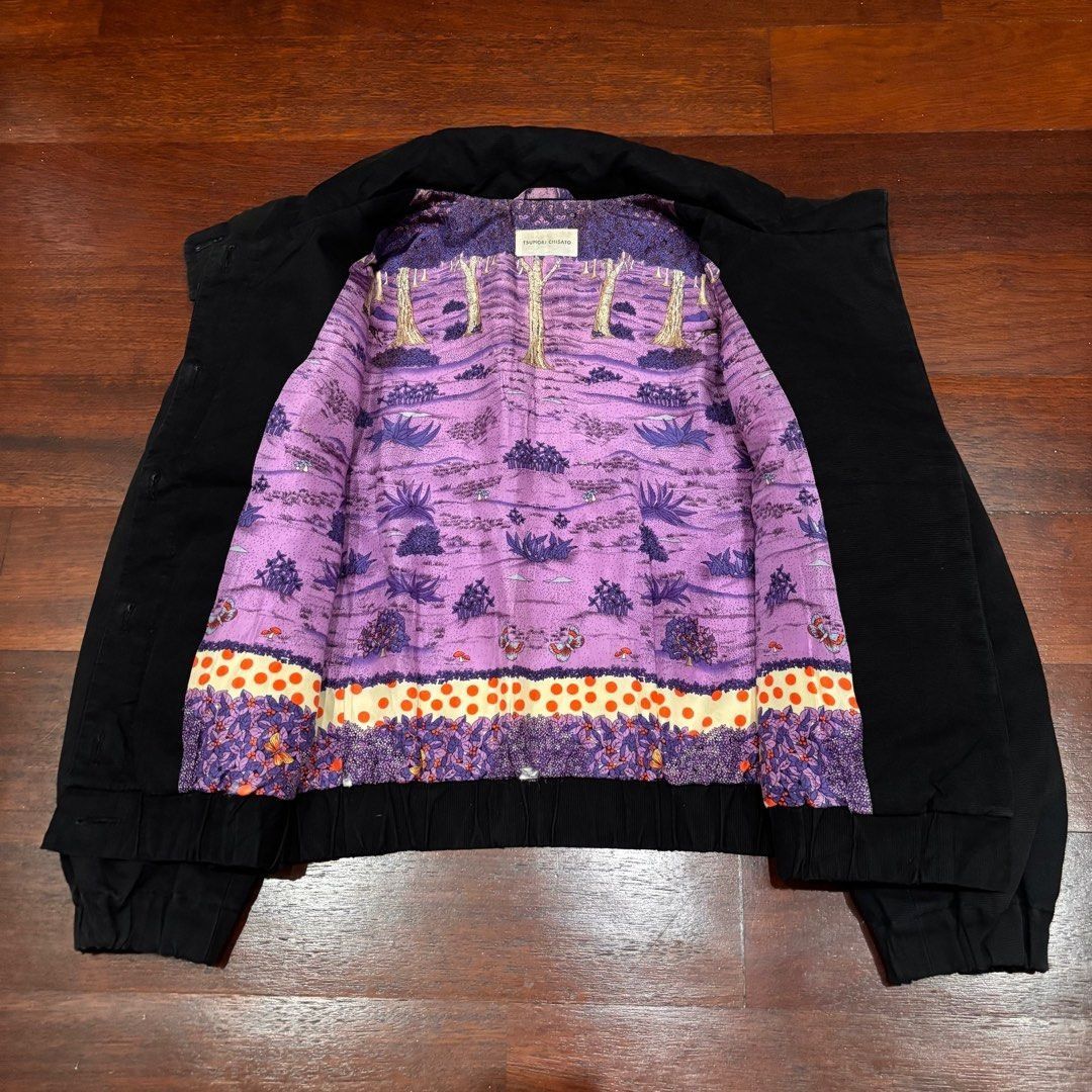 Tsumori Chisato Tsumori Chisato Utility Bomber Jacket Purple Graphic Lining Size US M / EU 48-50 / 2 - 3 Thumbnail