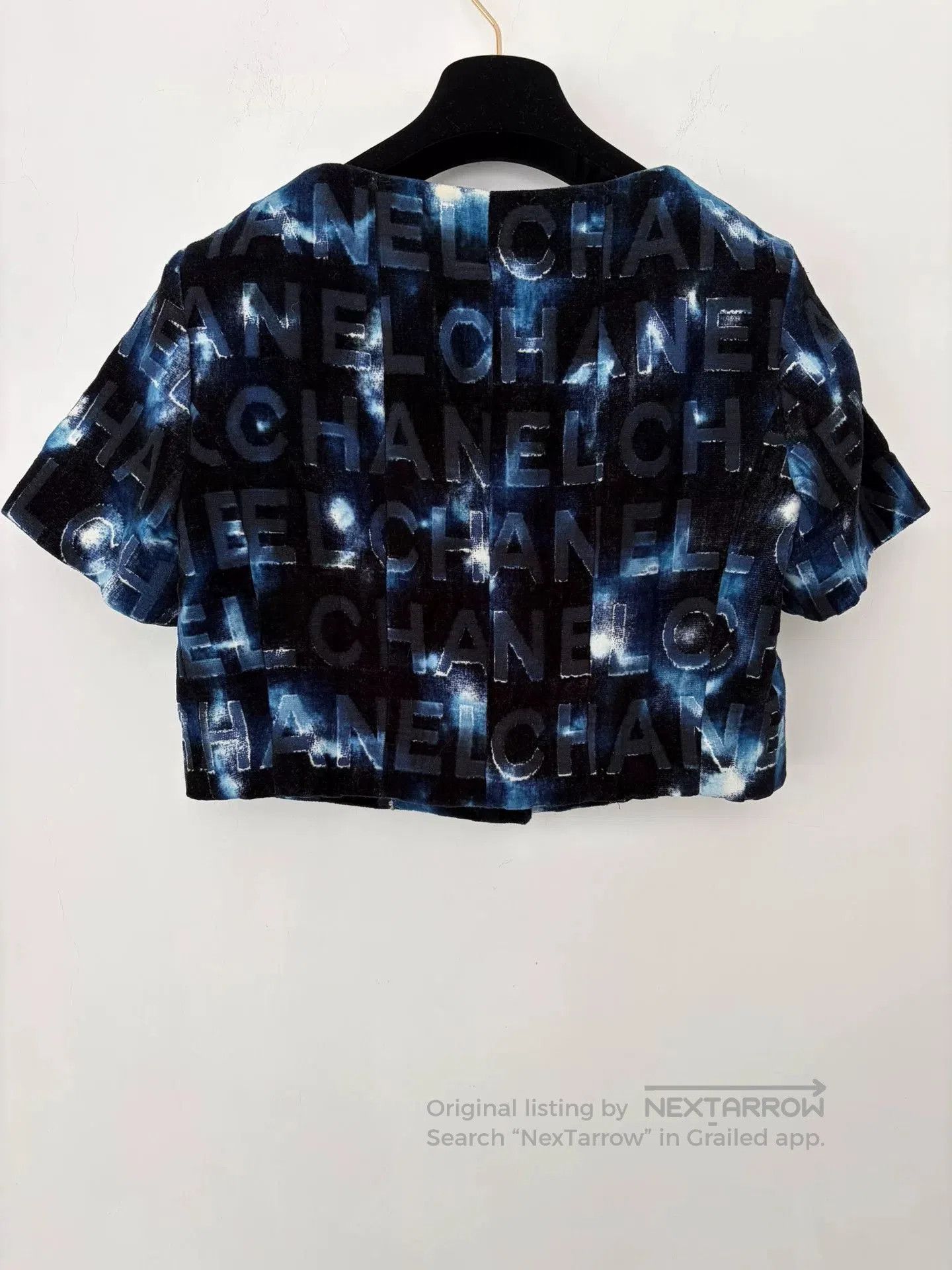 Chanel Chanel Blue Letter Crystal Button Short Jacket. Size US S / EU 44-46 / 1 - 2 Thumbnail