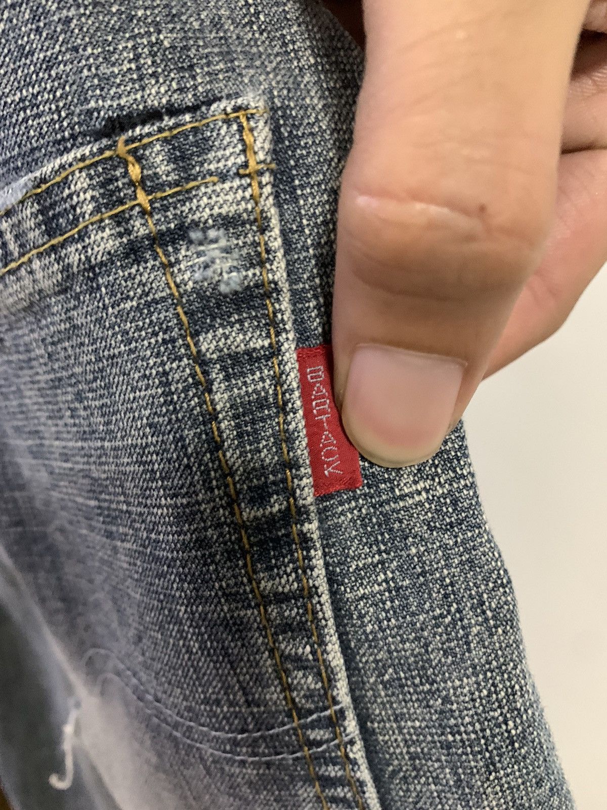 Japanese Brand BARTACK Distressed Denim Size US 34 / EU 50 - 15 Thumbnail