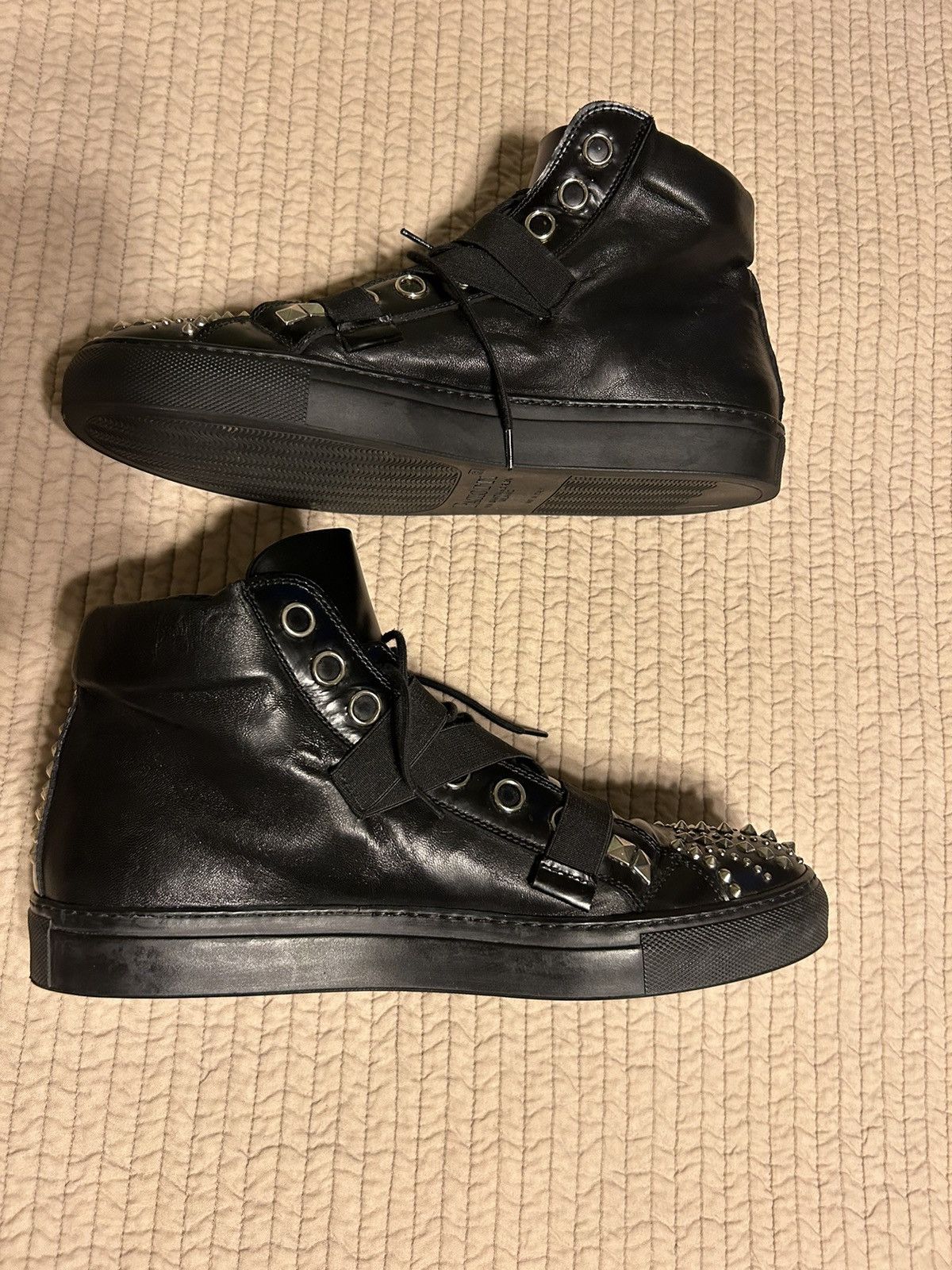 Paciotti 2007 Spiked Boxcalf Hi-tops Size US 10 / EU 43 - 13 Thumbnail