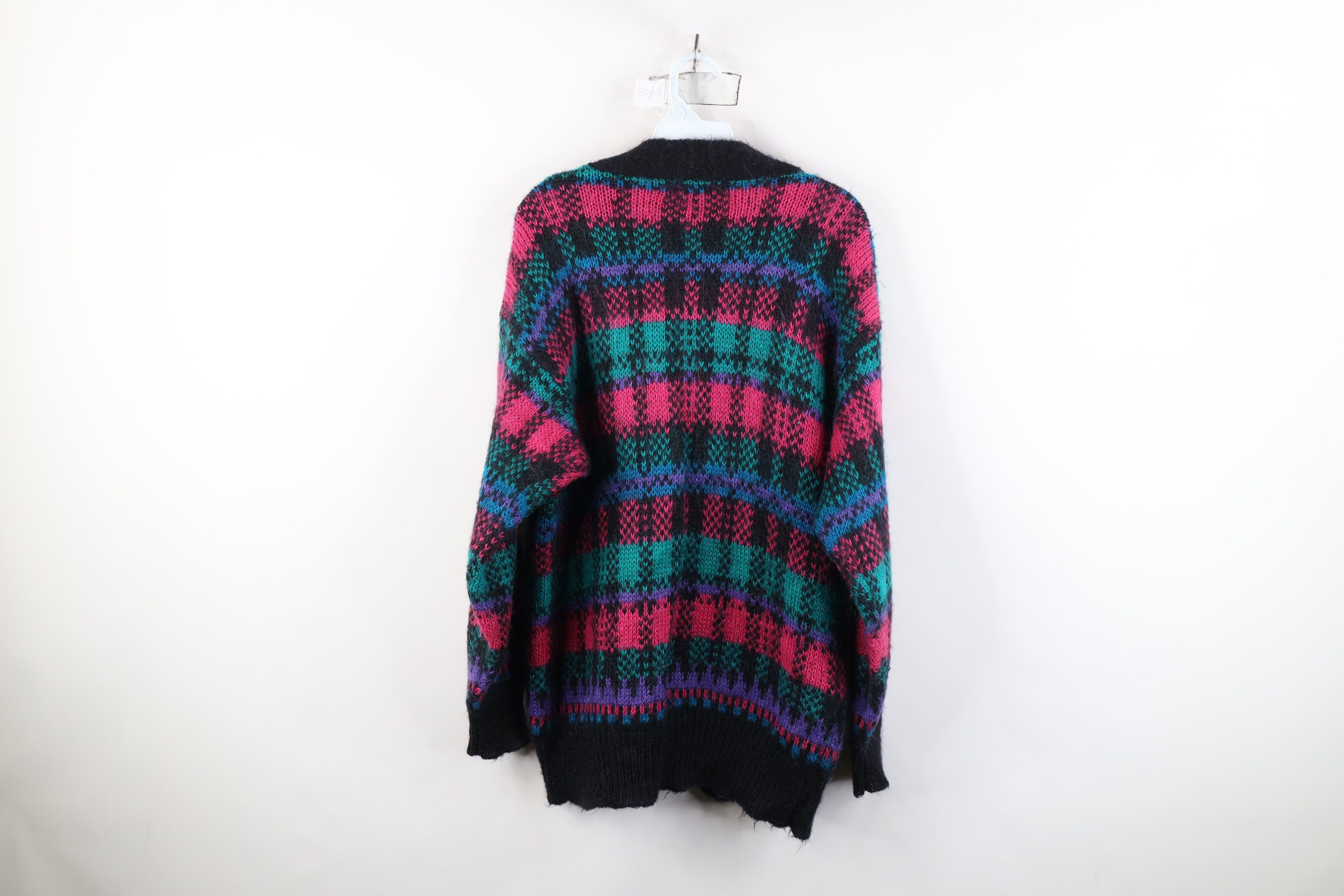 Vintage Vintage 90s Streetwear Mohair Wool Knit Cardigan Sweater Size L / US 10 / IT 46 - 10 Thumbnail