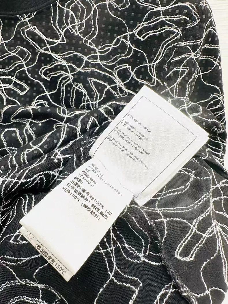 Chanel Chanel 25C black cc logo printed short sleeves Size XS / US 0-2 / IT 36-38 - 6 Thumbnail