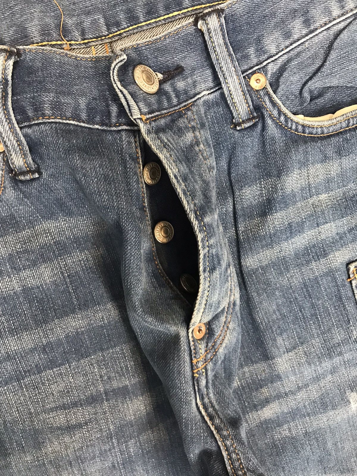 Japanese Brand × Vintage Vintage Evisu salvage seagull embroidered denim Size US 36 / EU 52 - 6 Thumbnail