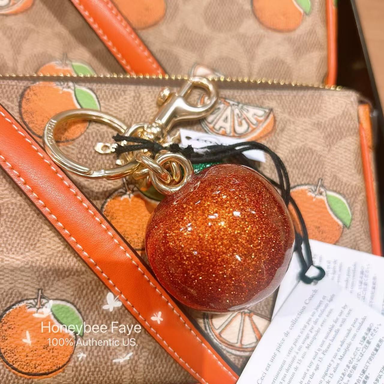 Coach Orange Bag Charm CAO51 Size ONE SIZE - 4 Thumbnail