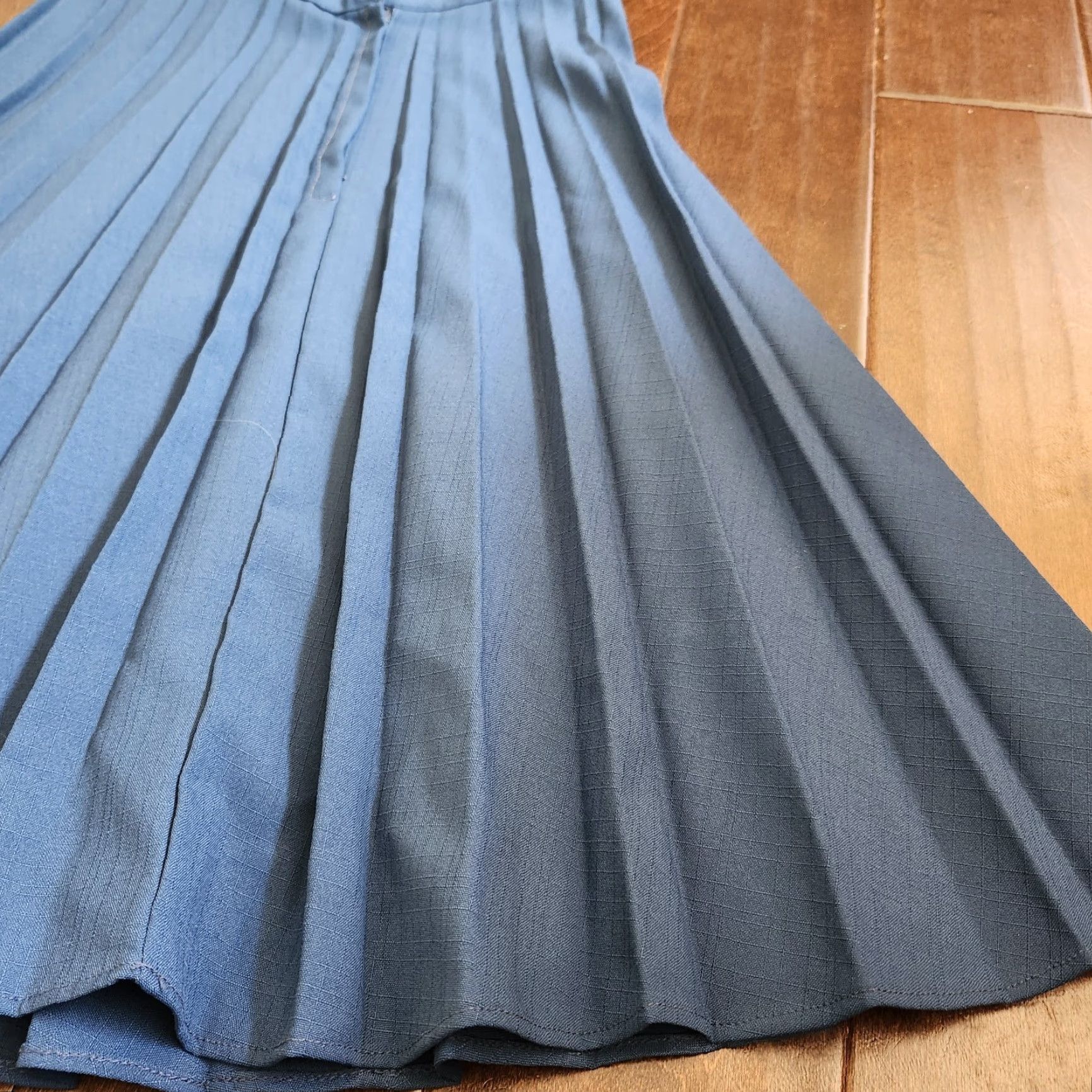 Vintage VINTAGE Ladies Garment Union Made Women's Turquoise Ruffle Maxi Skirt - Size 14 Size 36" / US 14 / IT 50 - 6 Thumbnail
