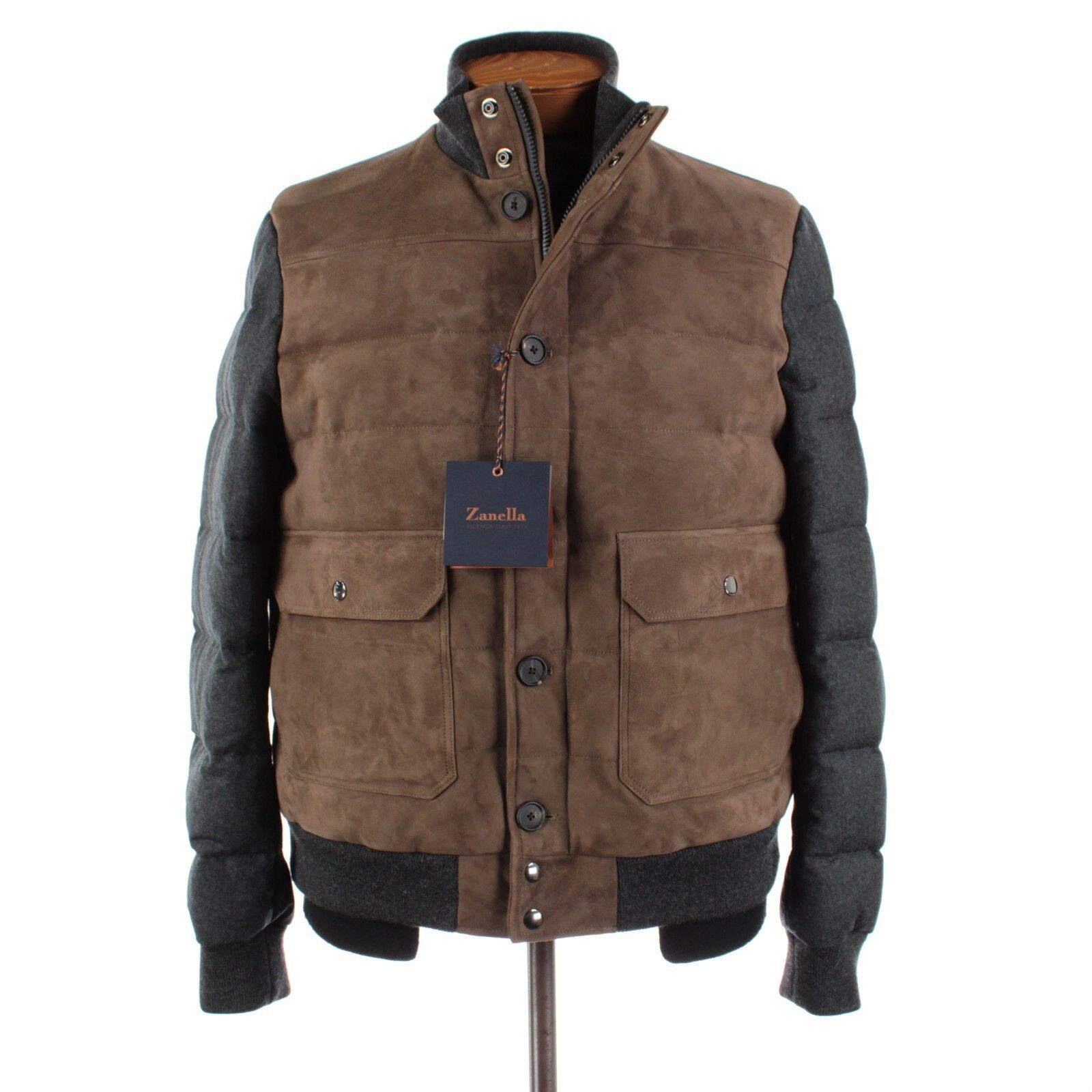 Zanella Zanella Jacket Size M US In Brown Wool & Suede Size US M / EU 48-50 / 2 - 1 Thumbnail