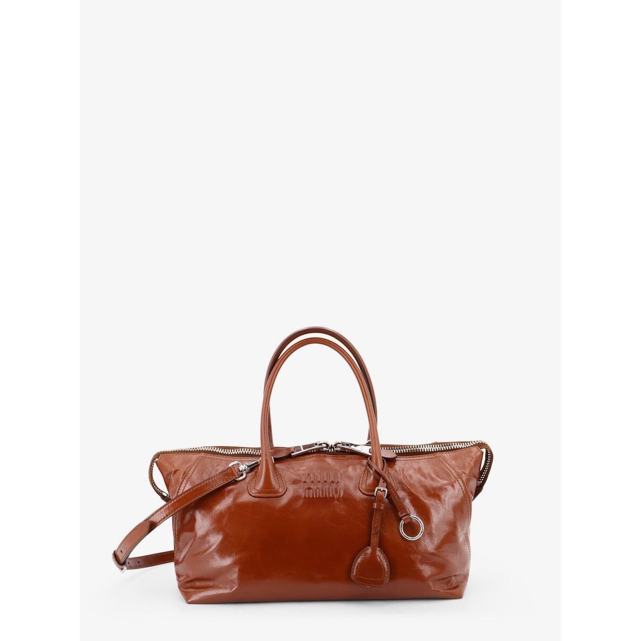 Miu Miu MIU MIU Palisander Shiny Leather Top Handle Bag New & Authen Size ONE SIZE - 1 Thumbnail