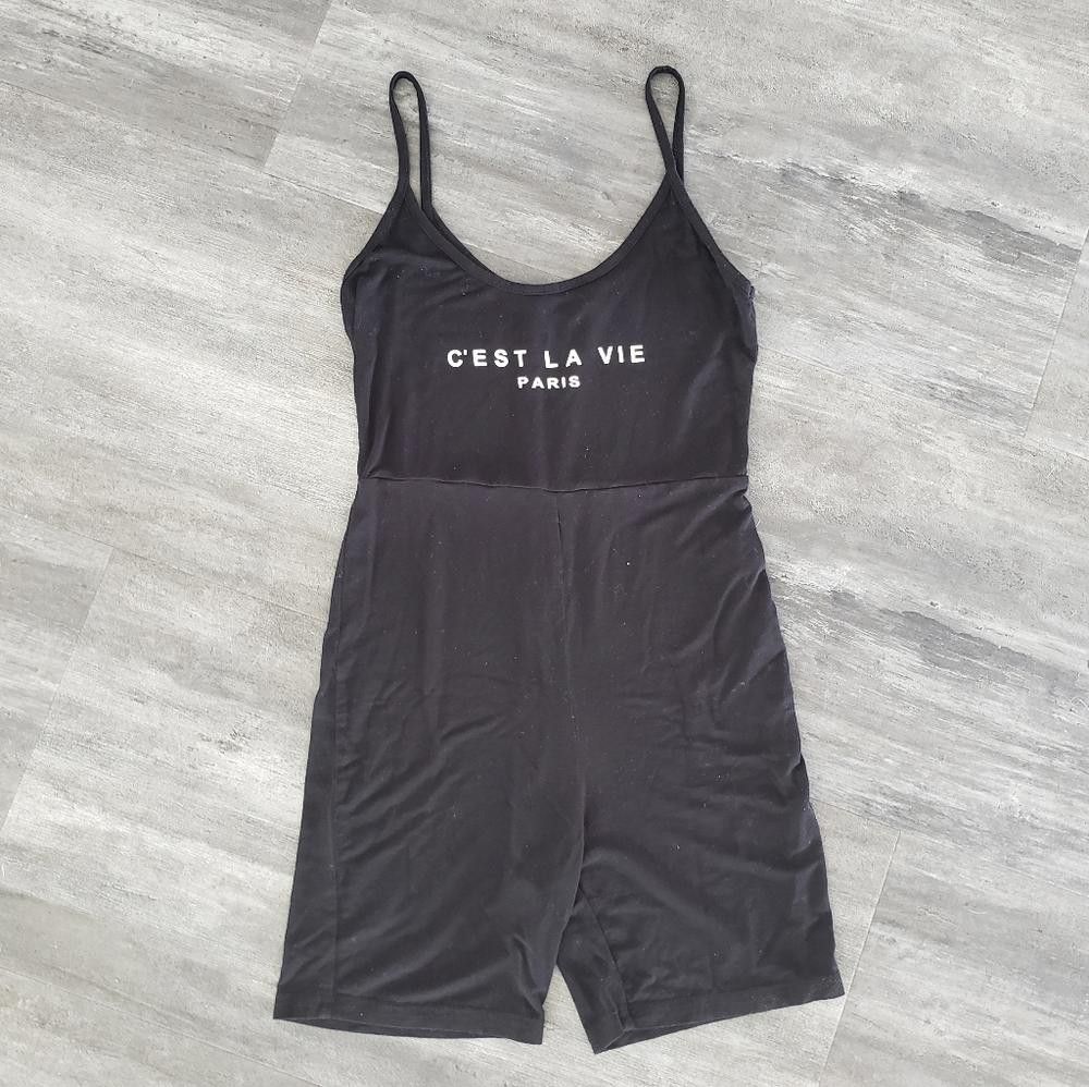 Shein Black C'est La Vie SHEIN Romper Size 26" / US 2 / IT 38 - 1 Thumbnail
