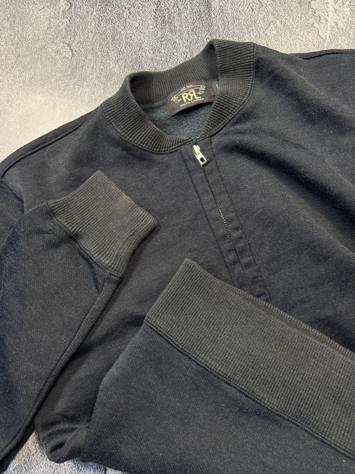 RRL Ralph Lauren RRL Ralph Lauren Double RL Zip-Up Bomber Jacket Faded Black Size US S / EU 44-46 / 1 - 5 Thumbnail