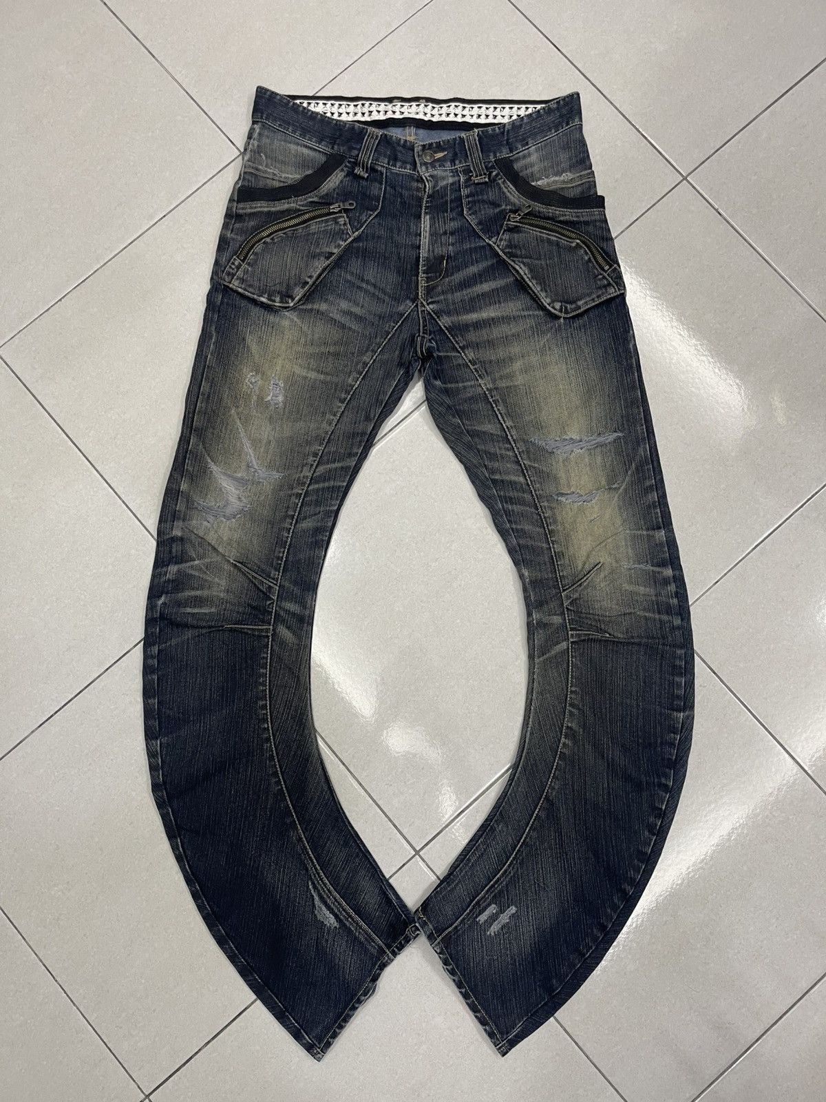 Japanese Brand × PPFM Distressed Curve Skinny PPFM jeans | Grailed