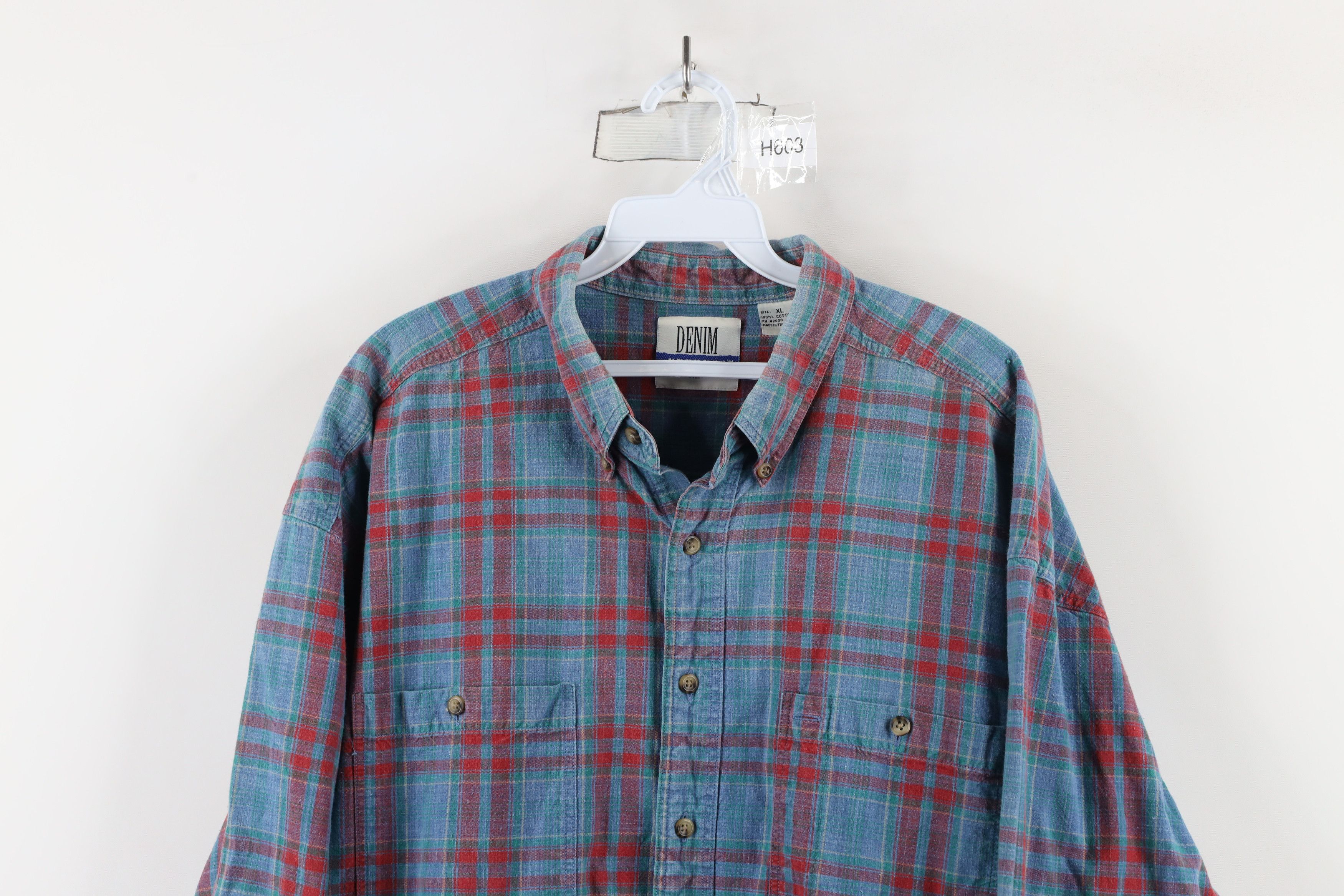 Vintage Vintage 90s Streetwear Pocket Denim Button Down Shirt Cotton Size US XL / EU 56 / 4 - 2 Thumbnail