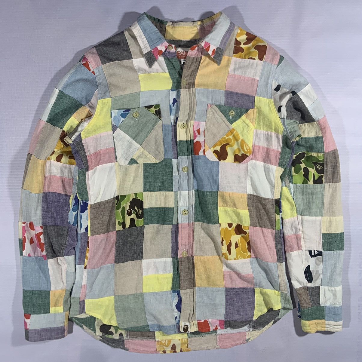 Bape × Nigo Patchwork Button Up Shirt Size US M / EU 48-50 / 2 - 1 Thumbnail