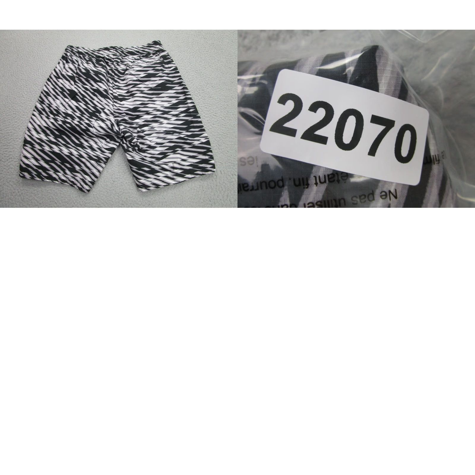 Nike Nike Shorts Mens Large Black Geometric Zip Pockets Athletic Running Training Size US 33 - 9 Thumbnail