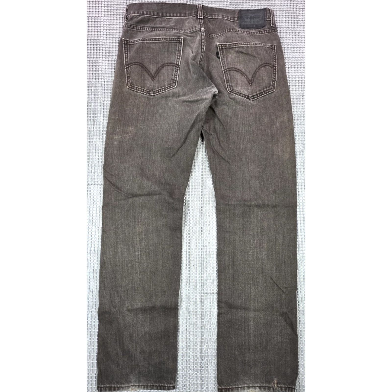 Levi's Levi’s 513 Jeans 36x33 Slim Straight Men Gray Distressed Fade Medium Wash 5-Pocket Cotton Blend Denim Regular Size Type: Regular Mens Size US 36 / EU 52 - 3 Thumbnail