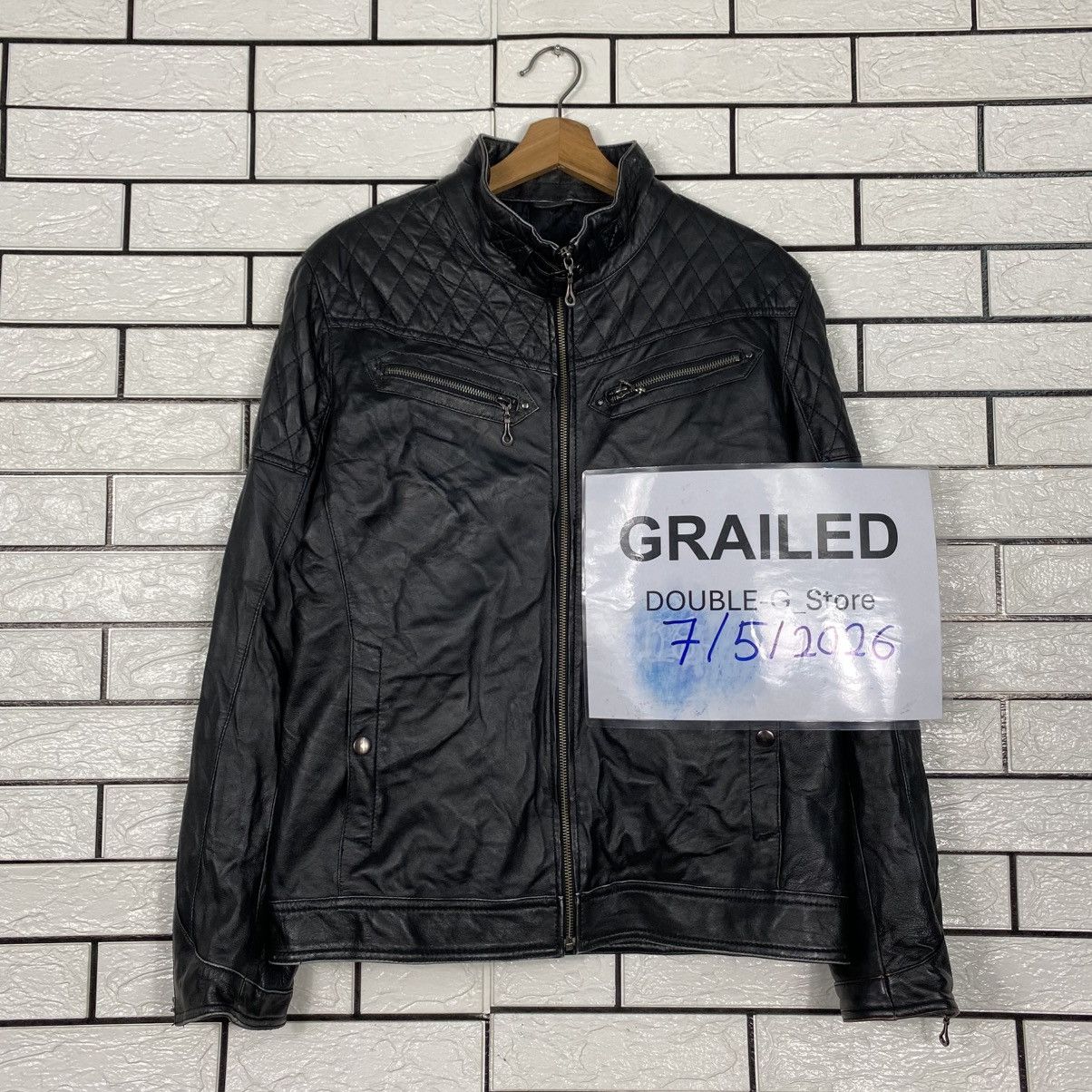 Hysteric Glamour Vintage Soft Leather Jacket Biker Style Quilted Size US M / EU 48-50 / 2 - 1 Thumbnail