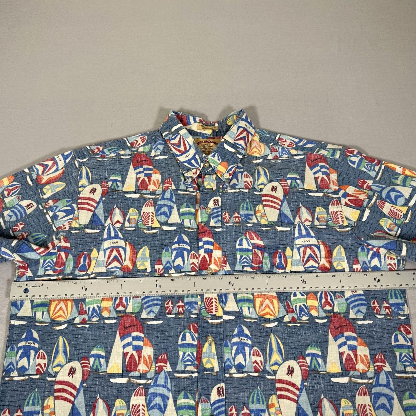 Reyn Spooner Reyn Spooner Shirt Mens L Blue Sailboat Button Up Hawaiian 50th Anniversary Graphic Print Size US L / EU 52-54 / 3 - 7 Thumbnail