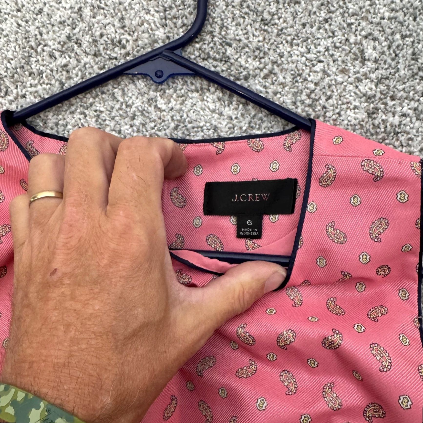 J.Crew J.CREW Dress Womens 6 Pink Paisley Print Sleeveless Sheath Re-Imagined Lined Dress Size M / US 6-8 / IT 42-44 - 4 Thumbnail