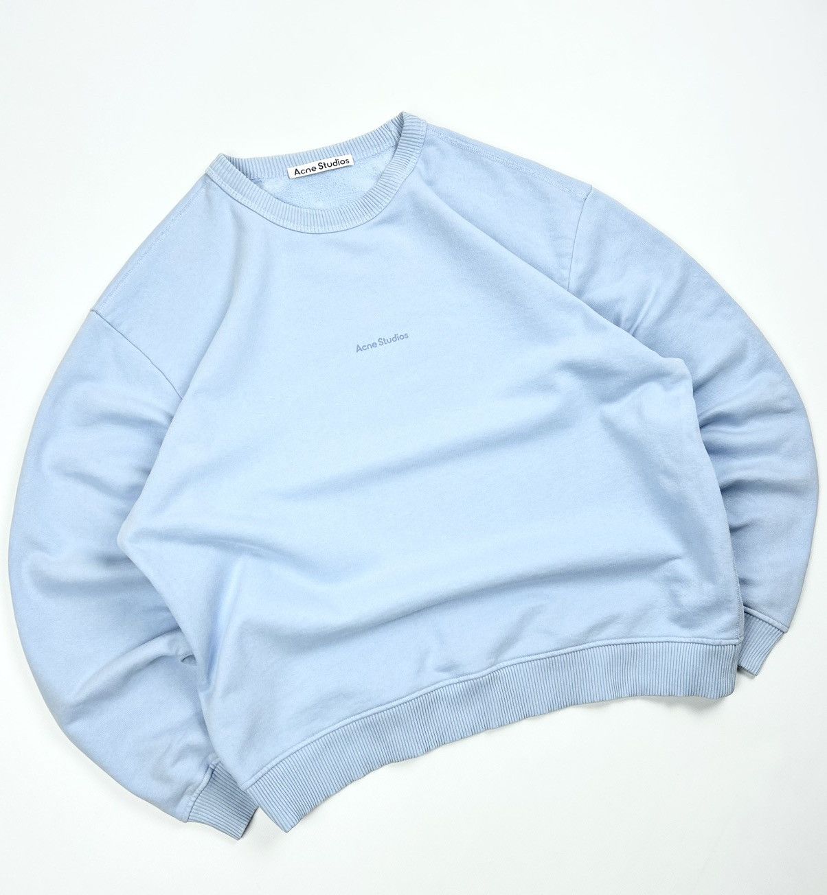 Acne Studios Acne Studios Oversized Blue Logo Sweatshirt Unisex Vintage Size US XS / EU 42 / 0 - 3 Thumbnail