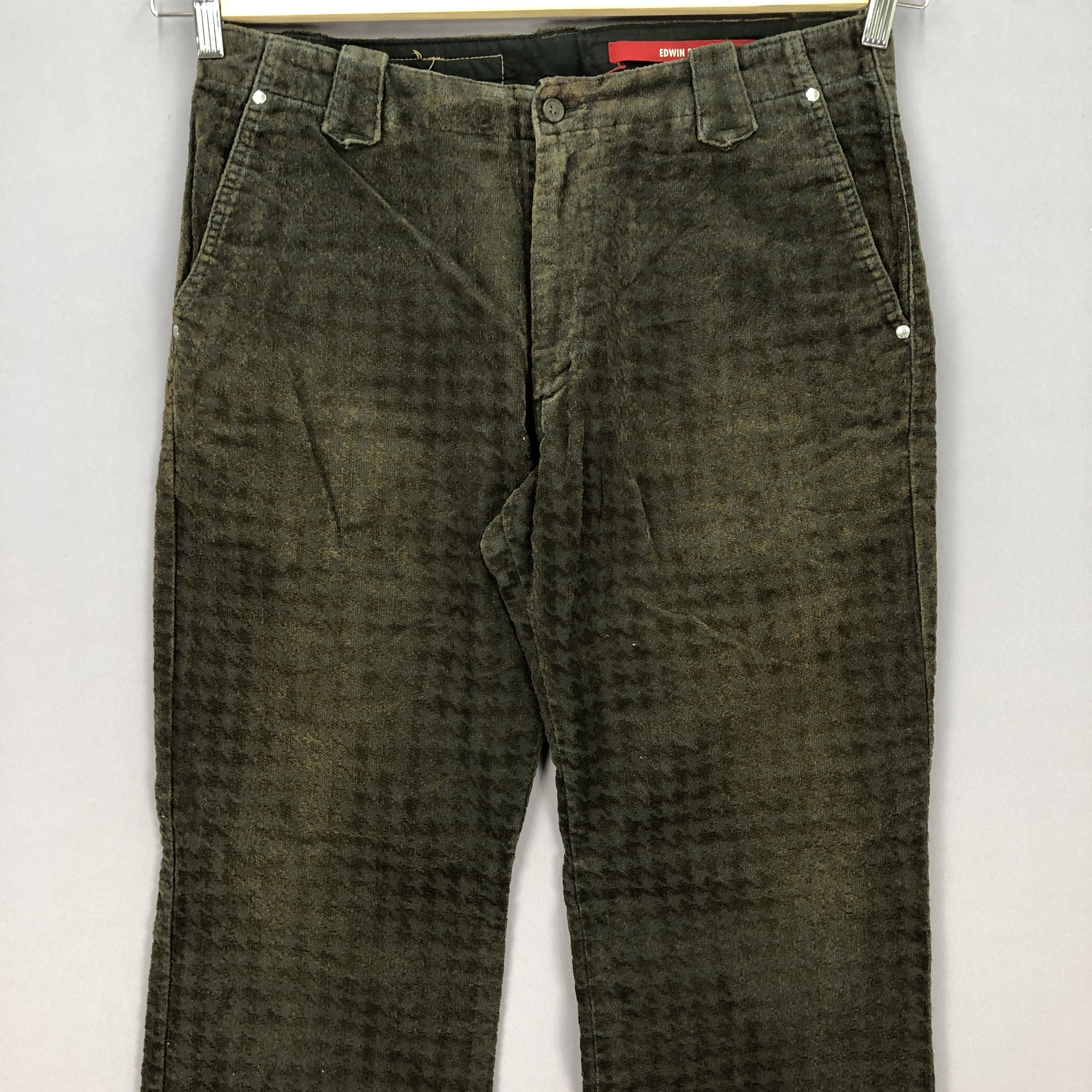 Edwin Vintage Edwin 503 Corduroy Rusty Jeans Houndstooth Denim Size US 32 / EU 48 - 3 Thumbnail