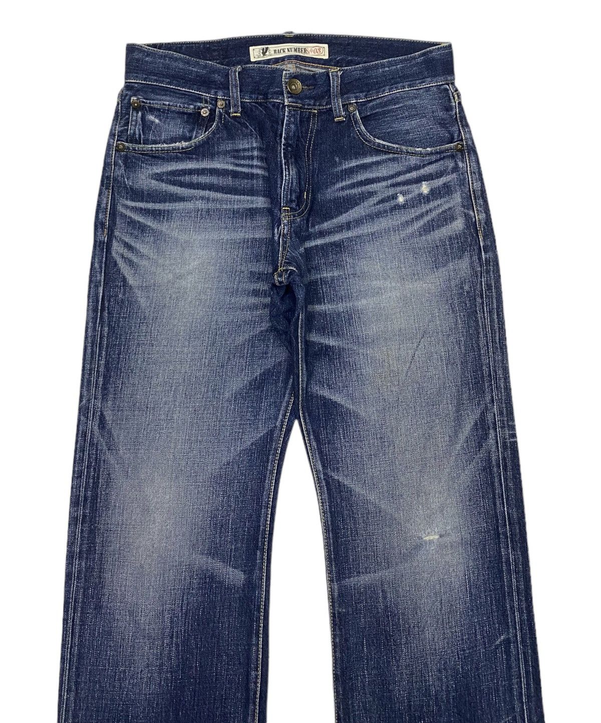 Hysteric Glamour × Japanese Brand VINTAGE BACK NUMBER BAGGY DISTRESSED DENIM JEANS Size US 31 - 5 Thumbnail