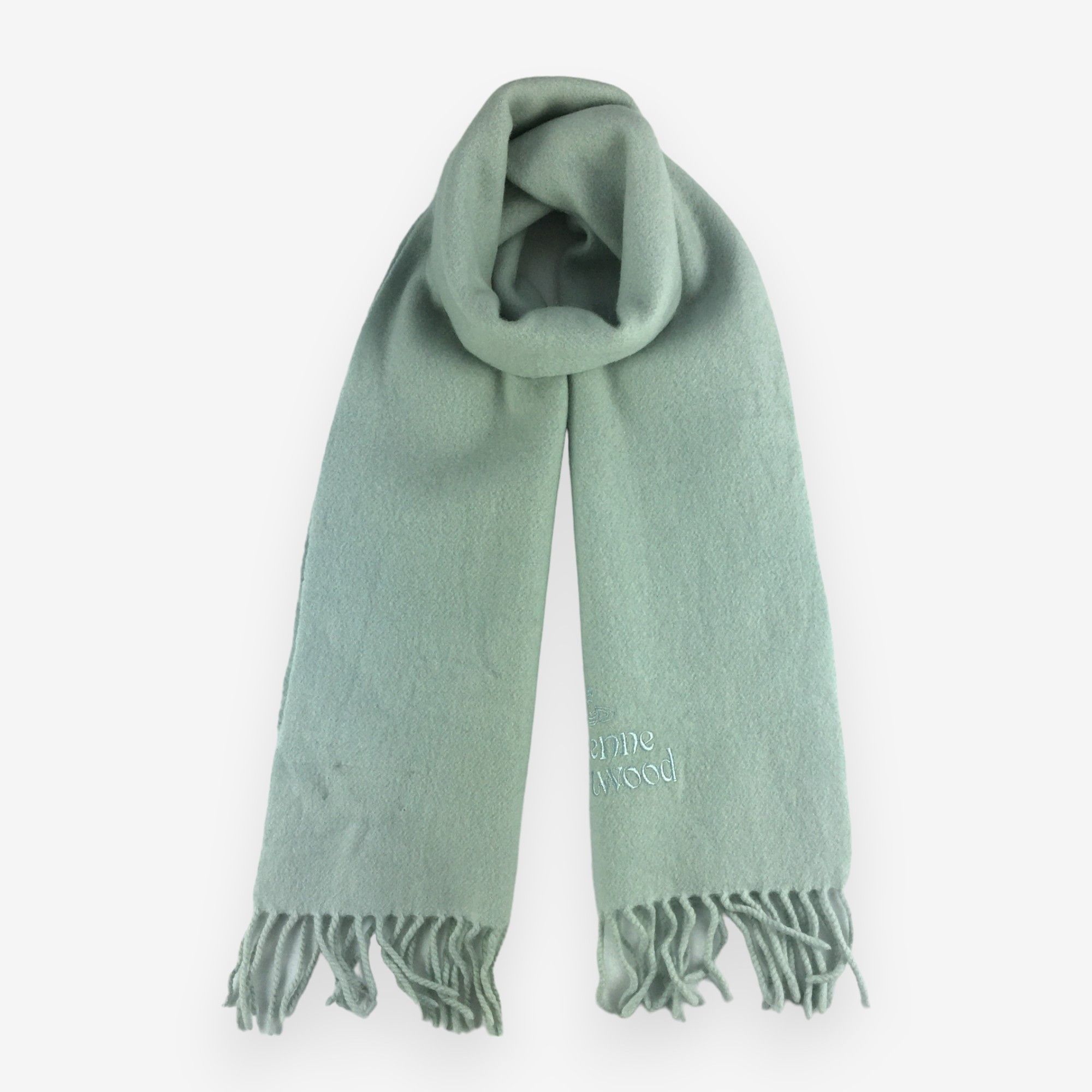 Vintage × Vivienne Westwood Vintage Vivienne Westwood Scarf Muffler Orbs Wool Scarves Size ONE SIZE - 3 Thumbnail