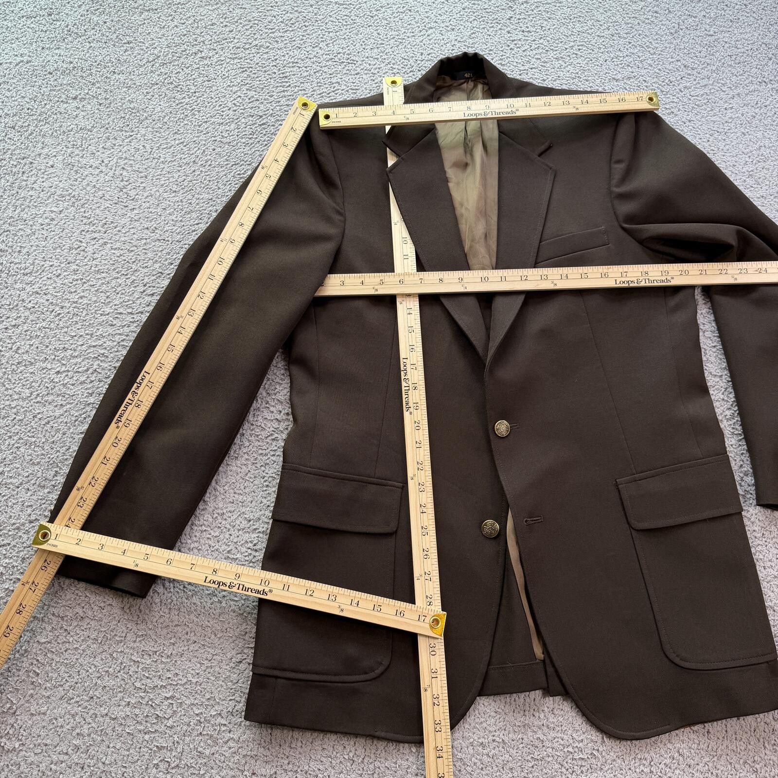 Haggar Vintage 70s 80s Brown Haggar Magic Stretch Blazer Jacket 42L Size 42L - 3 Thumbnail