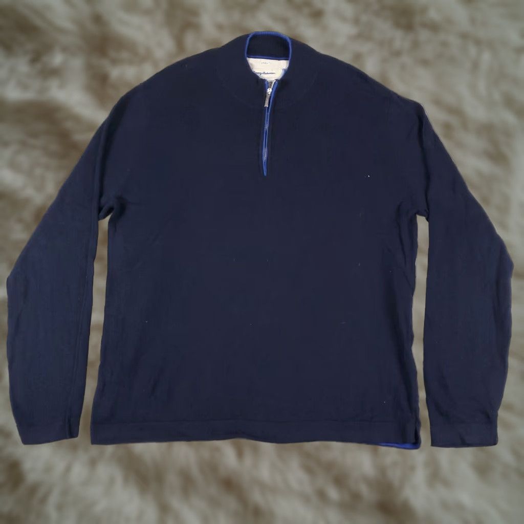 Tommy Bahama Tommy Bahama Mens XL Blue 1/4 Zip Pullover Sweater Size US XL / EU 56 / 4 - 1 Thumbnail