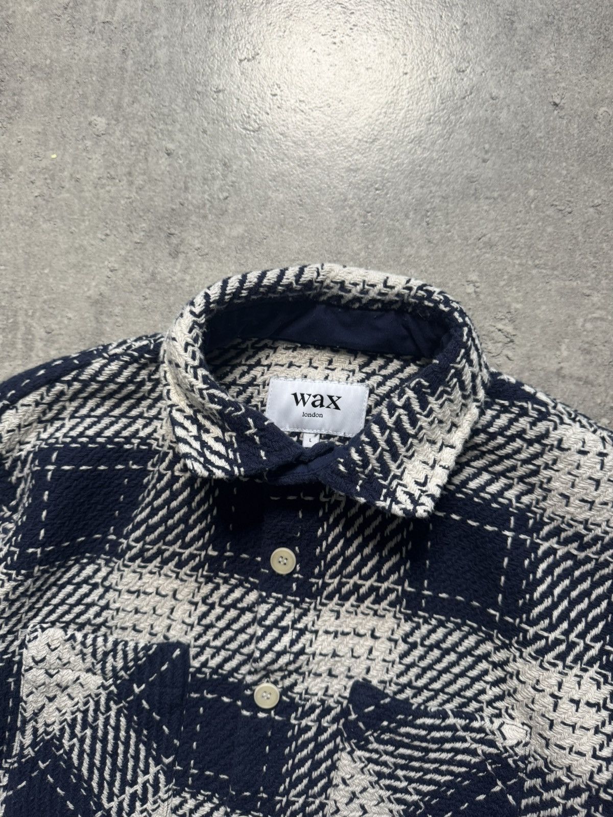 Wax London Wax London Whiting Beatnik Overshirt Marine Large Size US L / EU 52-54 / 3 - 4 Thumbnail