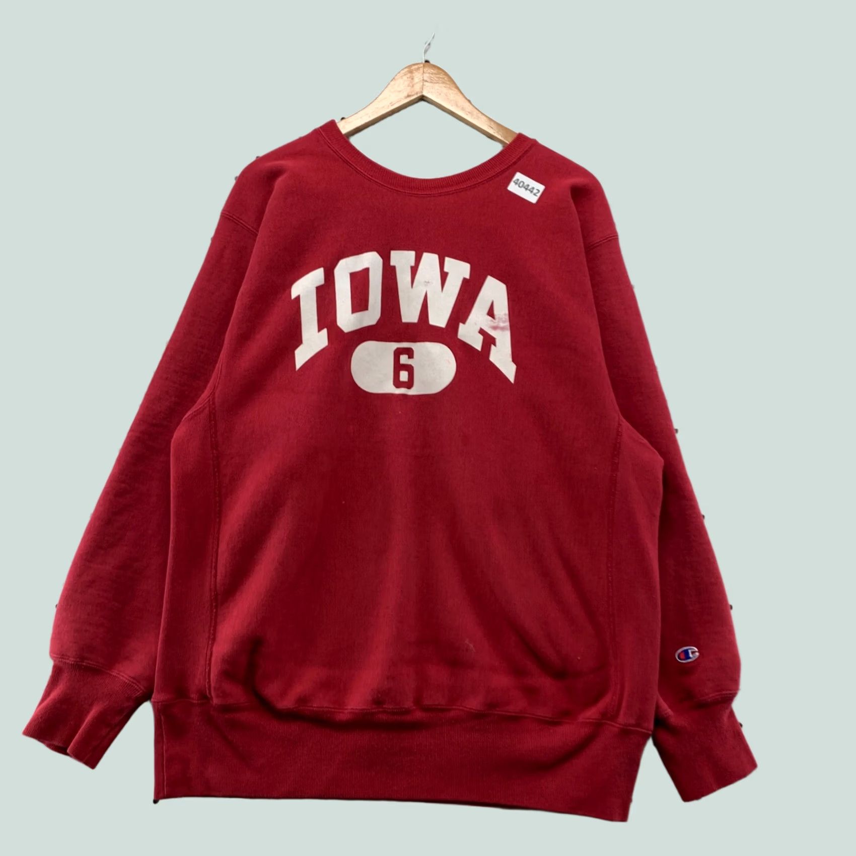 Champion VINTAGE Champion Sweatshirt Men XL Red 90s Reverse Weave Heavyweight Pullover Size US XL / EU 56 / 4 - 1 Thumbnail