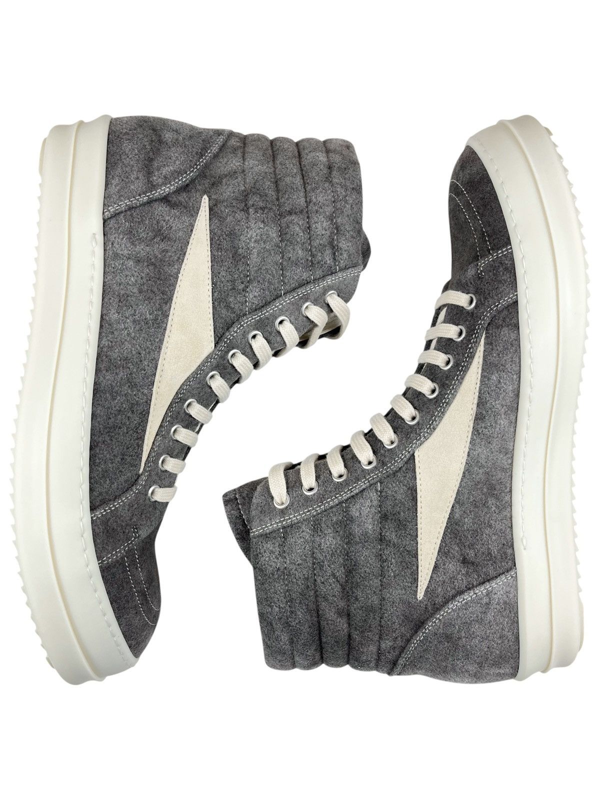 FW24 Rick Owens Vans Vintage Sneaks High Moleskin DRKSHDW