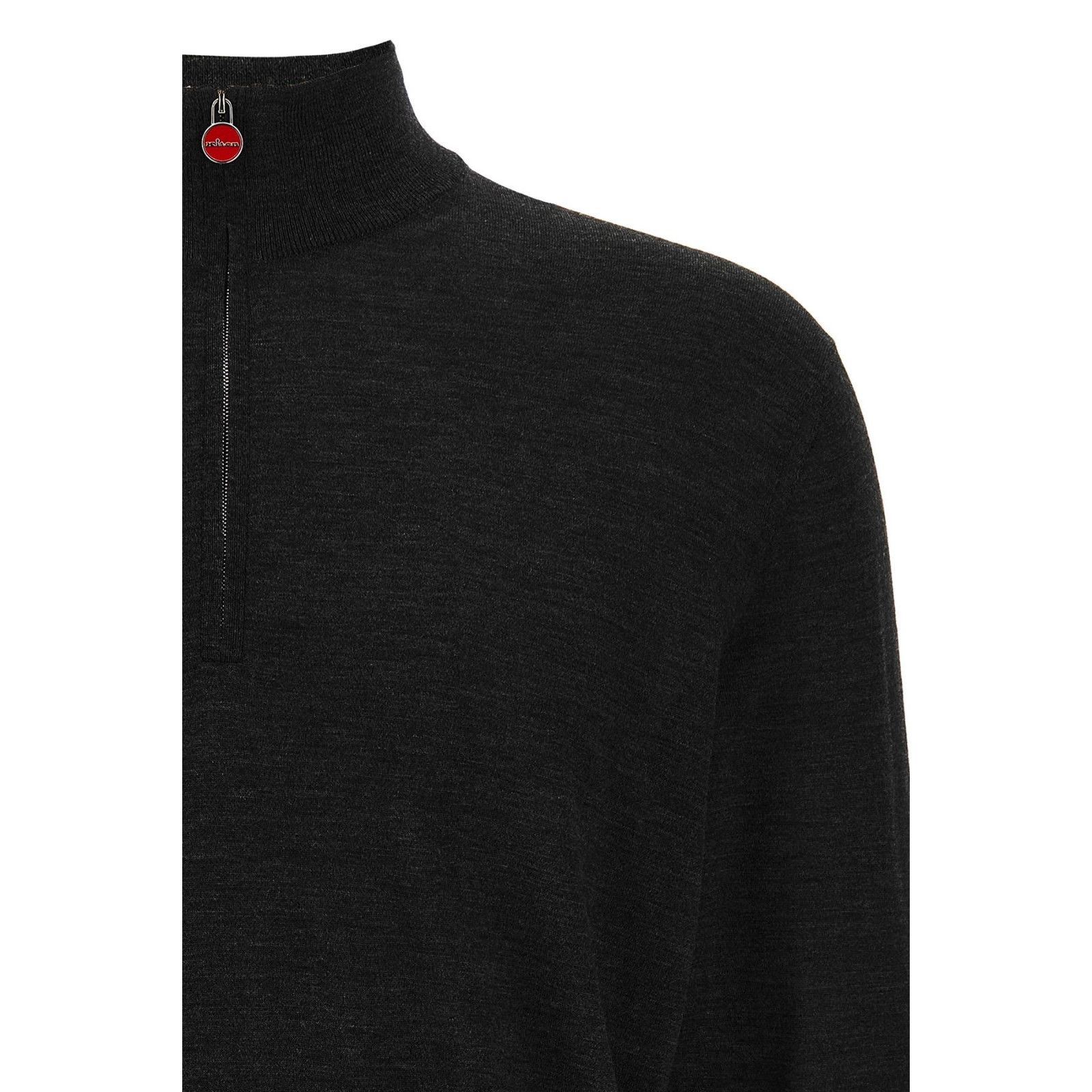 Kiton KITON Half Zip Black Wool Sweater New & Authentic (Men's siz Size US XXL / EU 58 / 5 - 3 Thumbnail